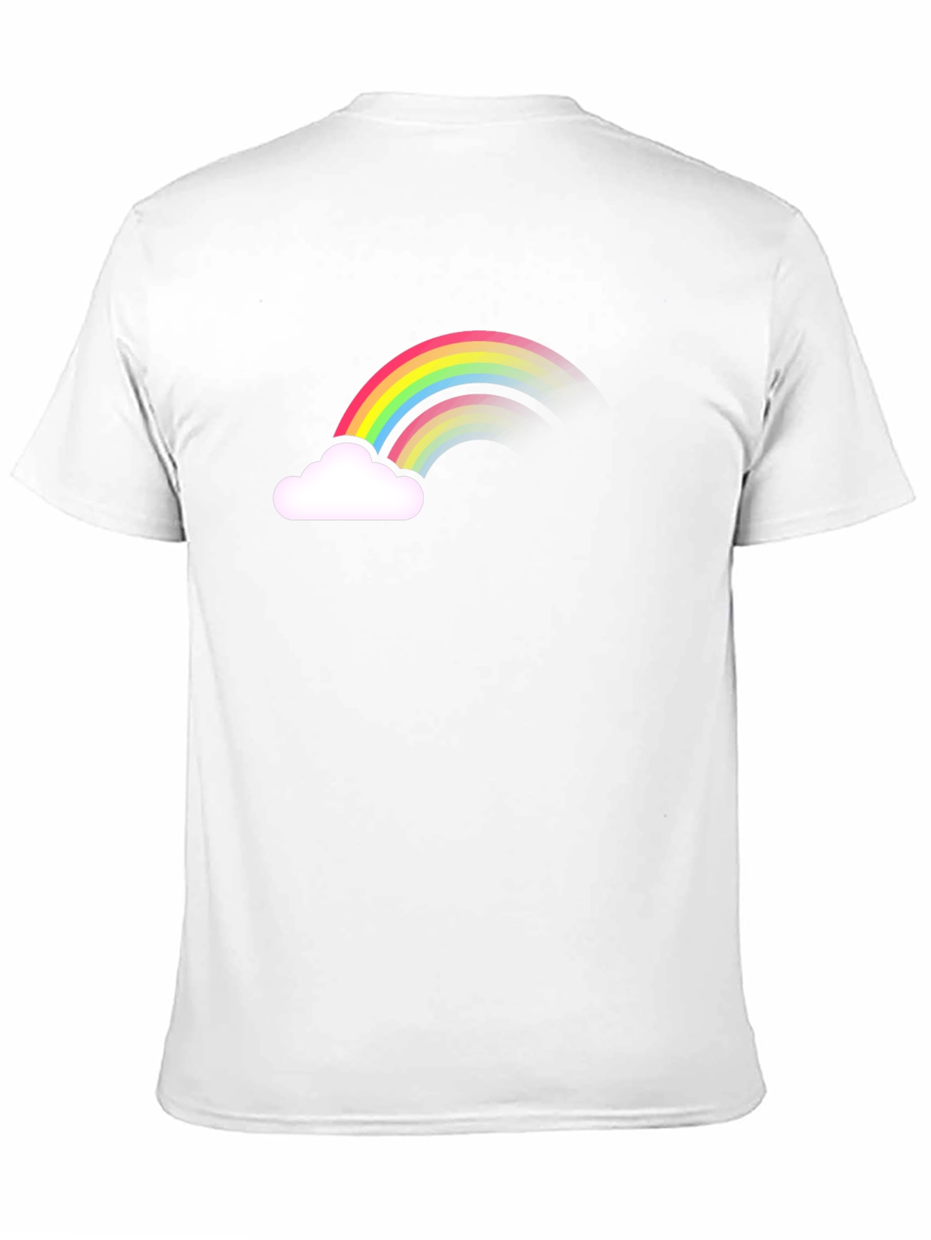 Rainbow Cloud Graphic Tee - Black Cotton Comfort