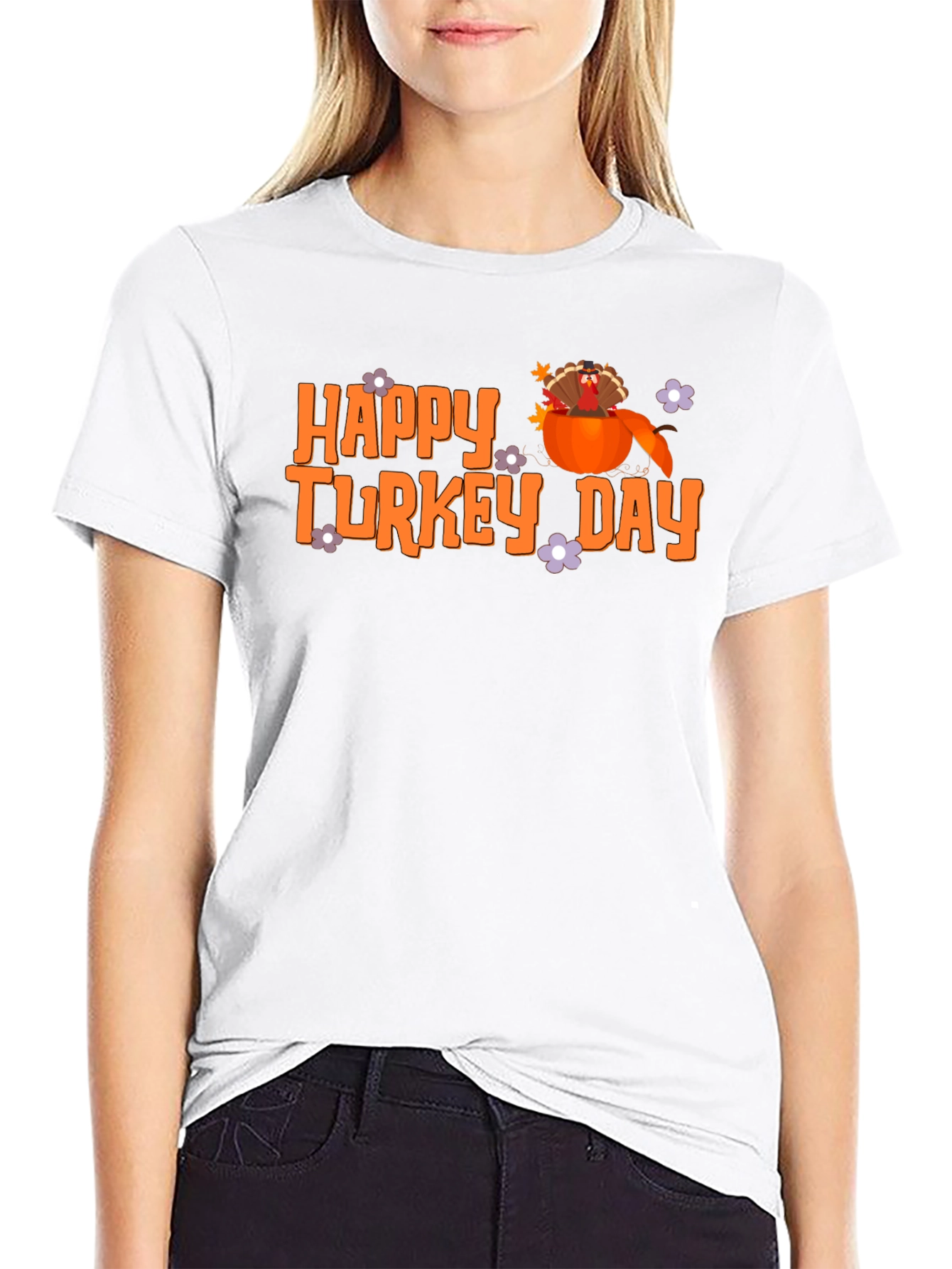 Happy Turkey Day T-Shirt Fall Thanksgiving Tee