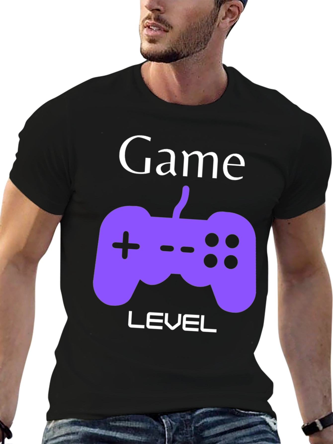 Game Level Black Graphic Tee
