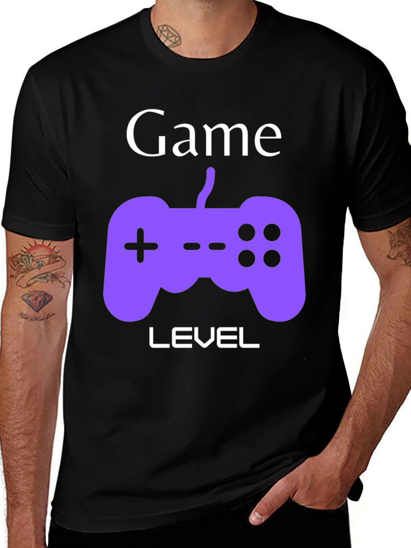 Game Level Black Graphic Tee