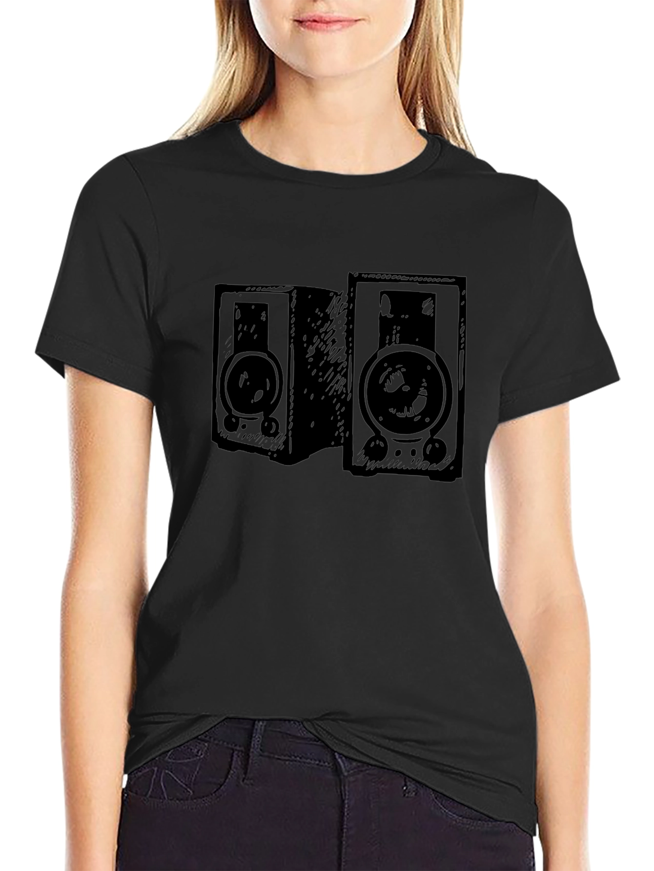 Speaker Graphic Tee - Black