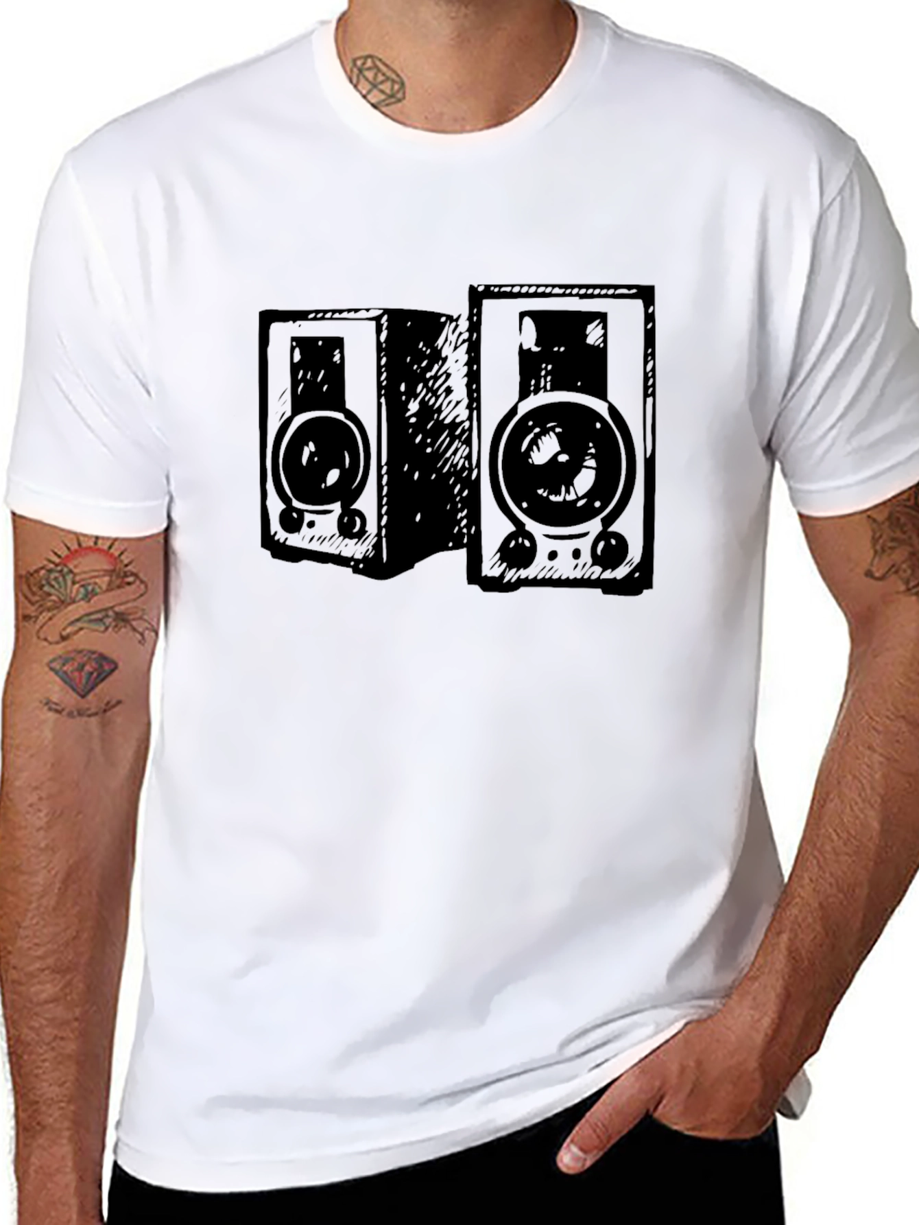 Speaker Graphic Tee - Black