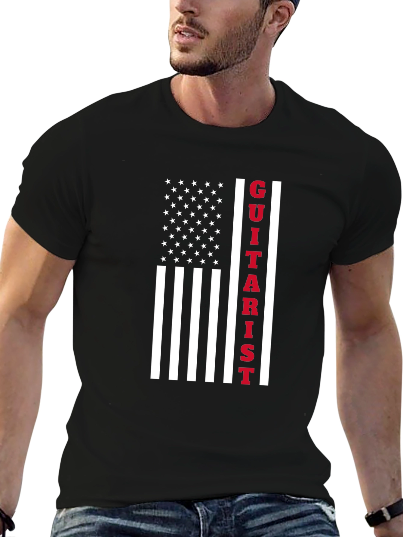 Guitarist American Flag T-Shirt