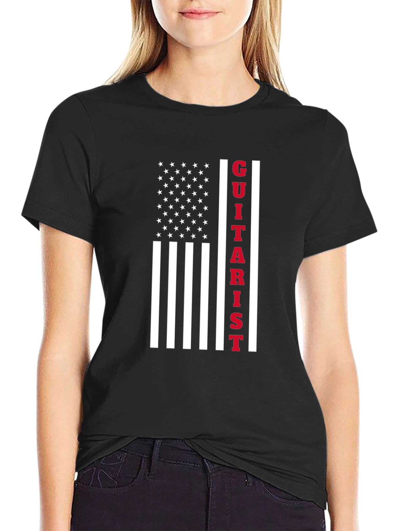 Guitarist American Flag T-Shirt