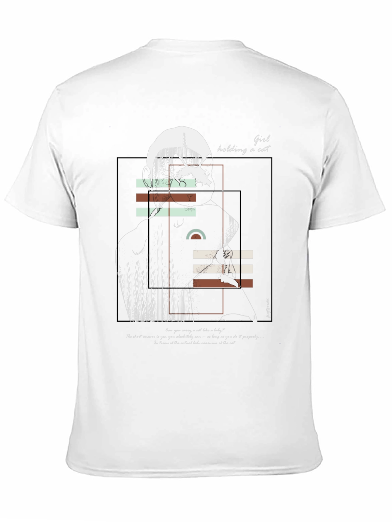 Girl Holding a Cat Graphic Tee