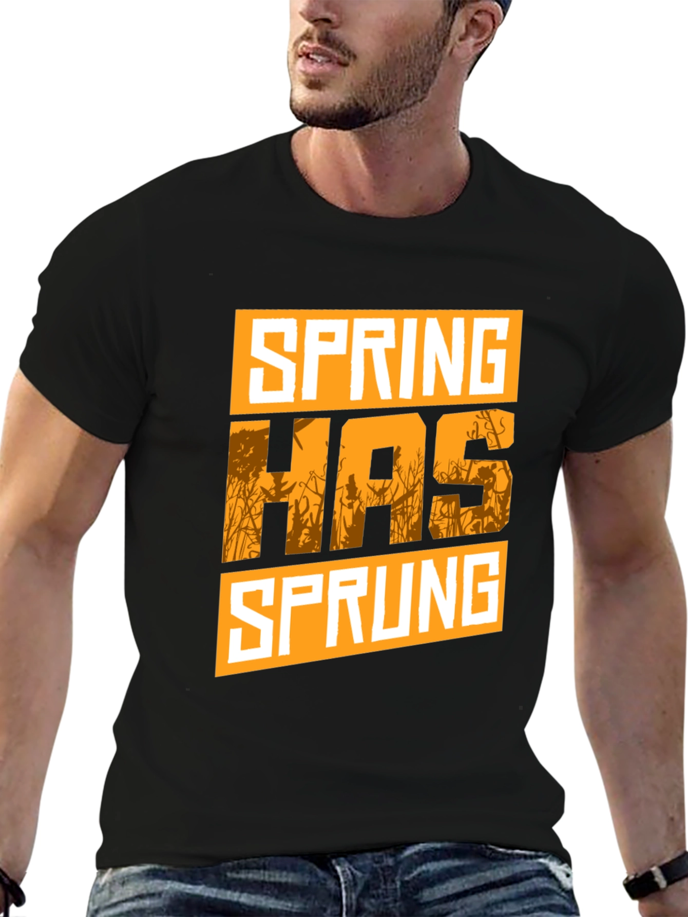 Spring Has Sprung Graphic Tee - Black Cotton