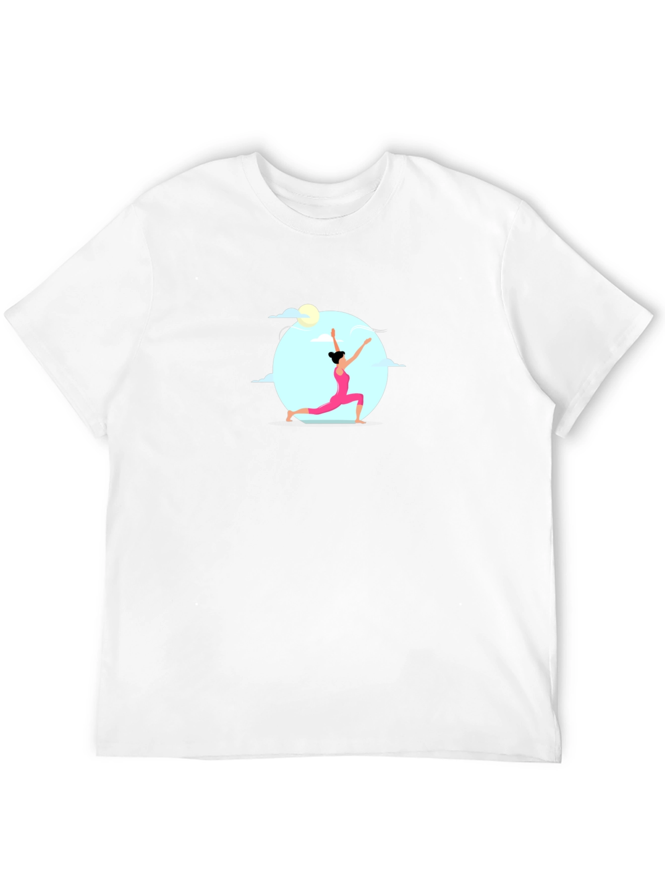 Yoga Pose Graphic Tee - Black Cotton Shirt