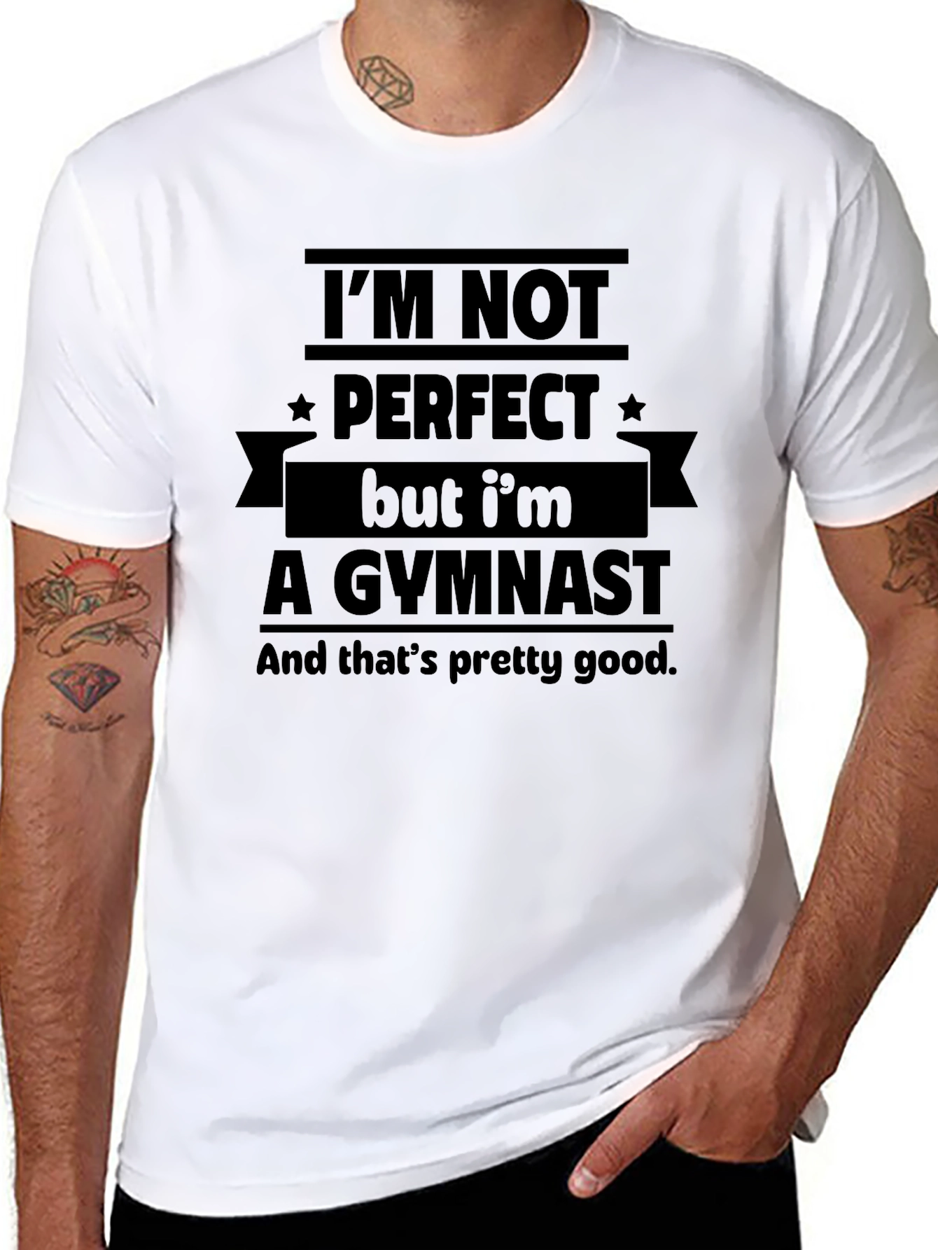 Gymnast Graphic Tee - Im Not Perfect Funny T-Shirt
