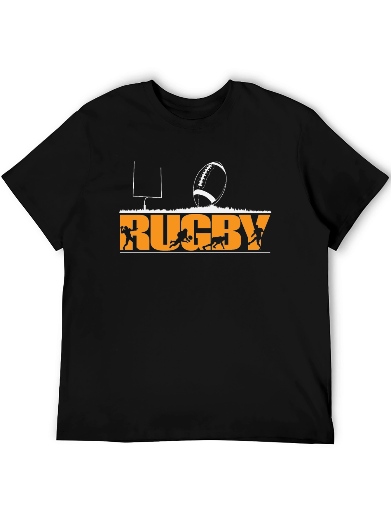Rugby Graphic T-Shirt - Black