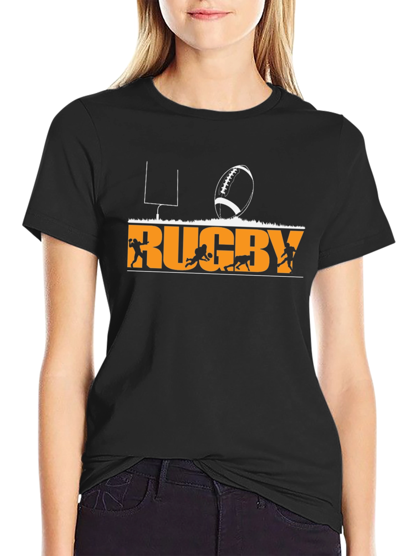 Rugby Graphic T-Shirt - Black