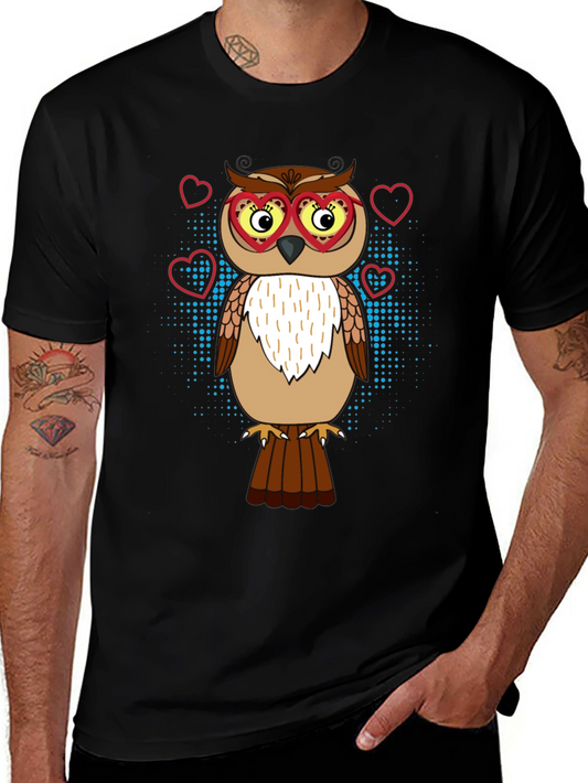 Owl Be Your Valentine T-Shirt - Cute Heart Glasses Bird