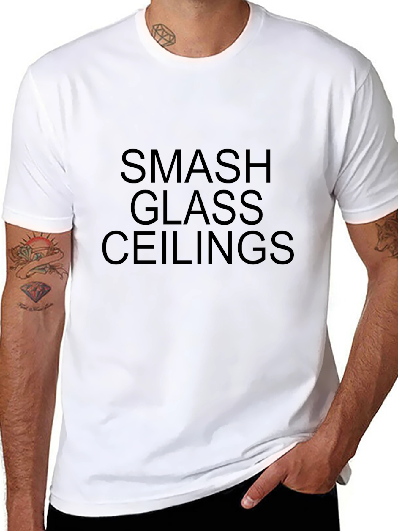Smash Glass Ceilings Graphic Tee - Black