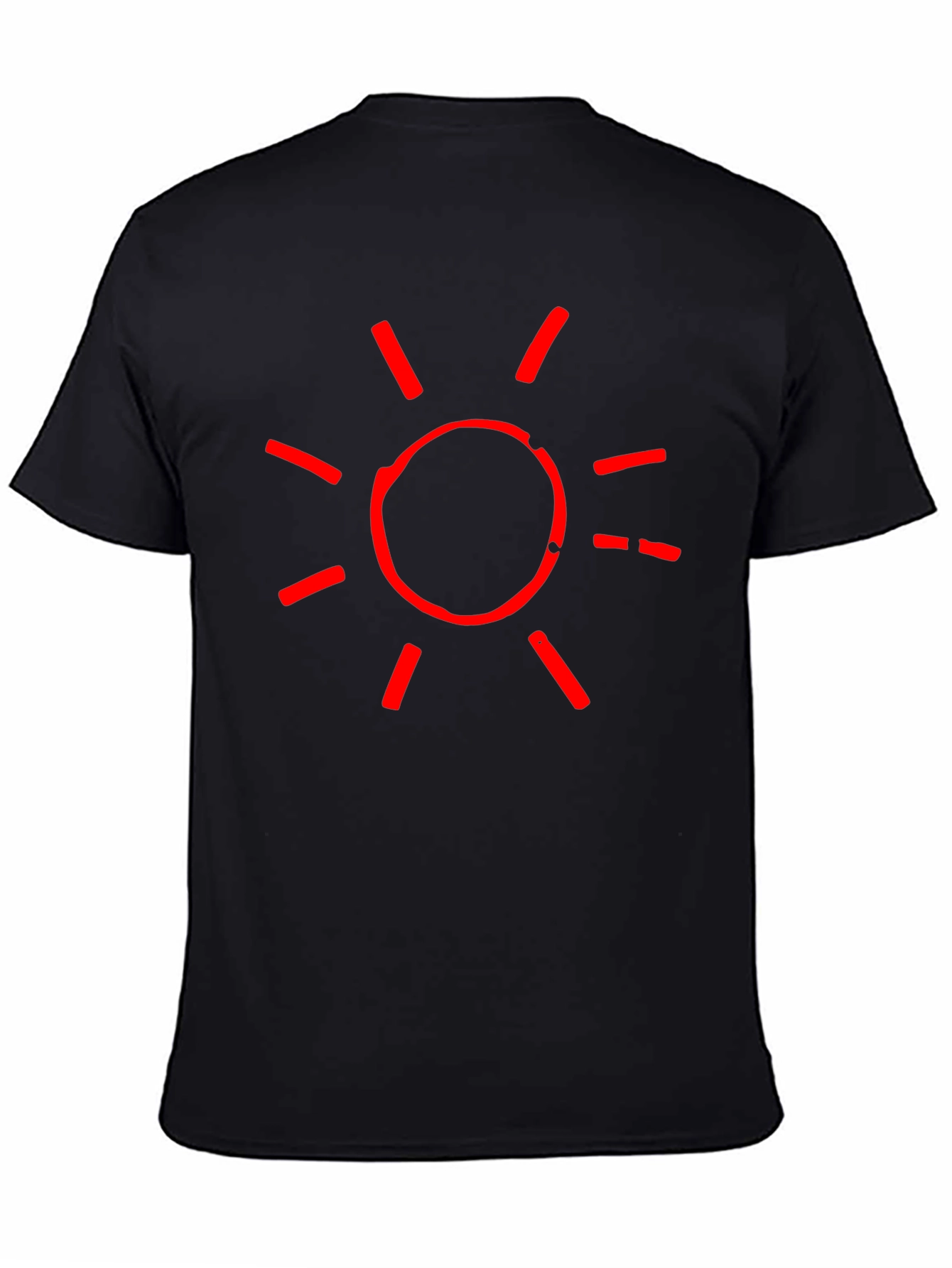 Red Sun Graphic Black T-Shirt