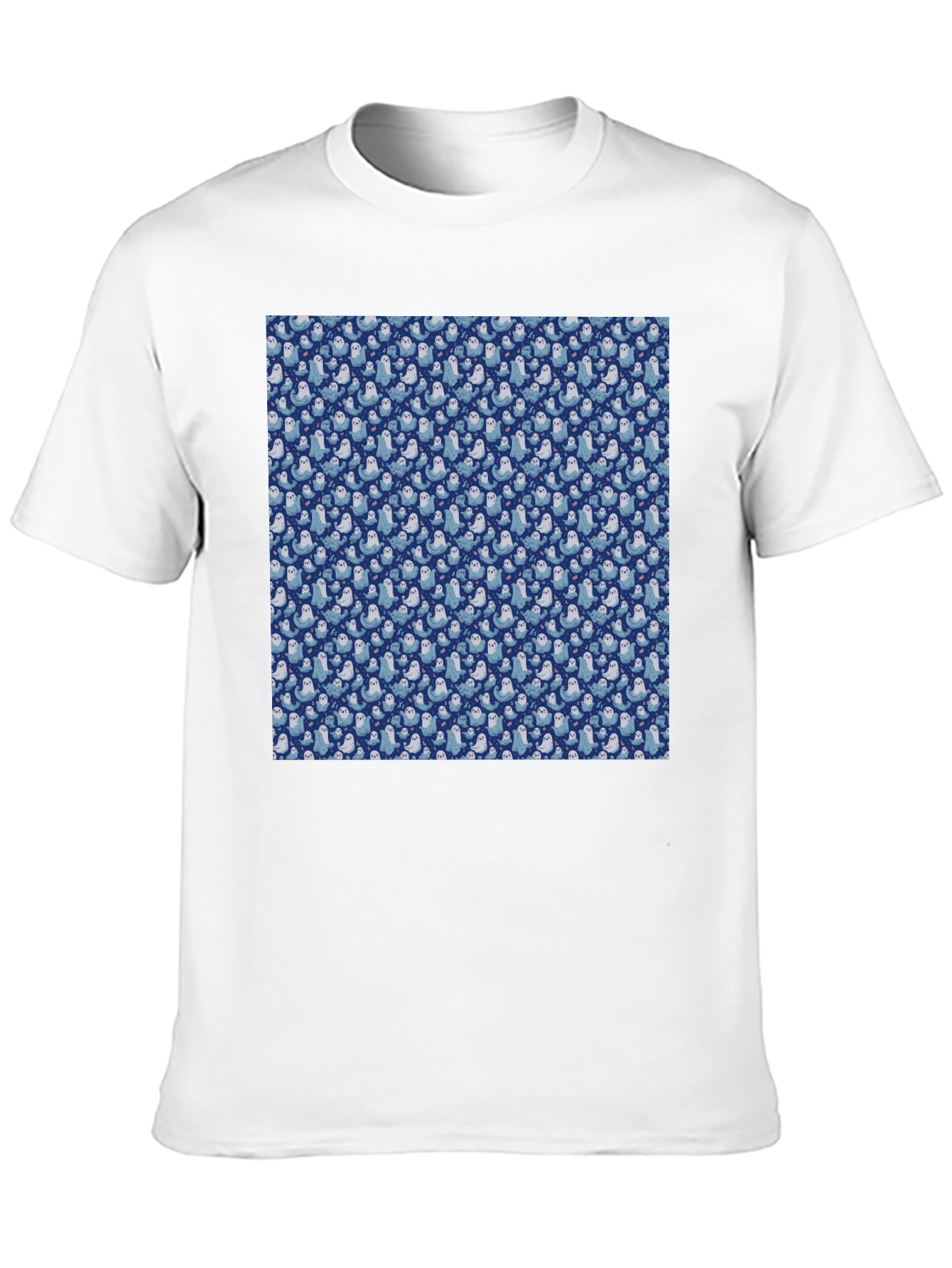 Seal Pattern Black T-Shirt