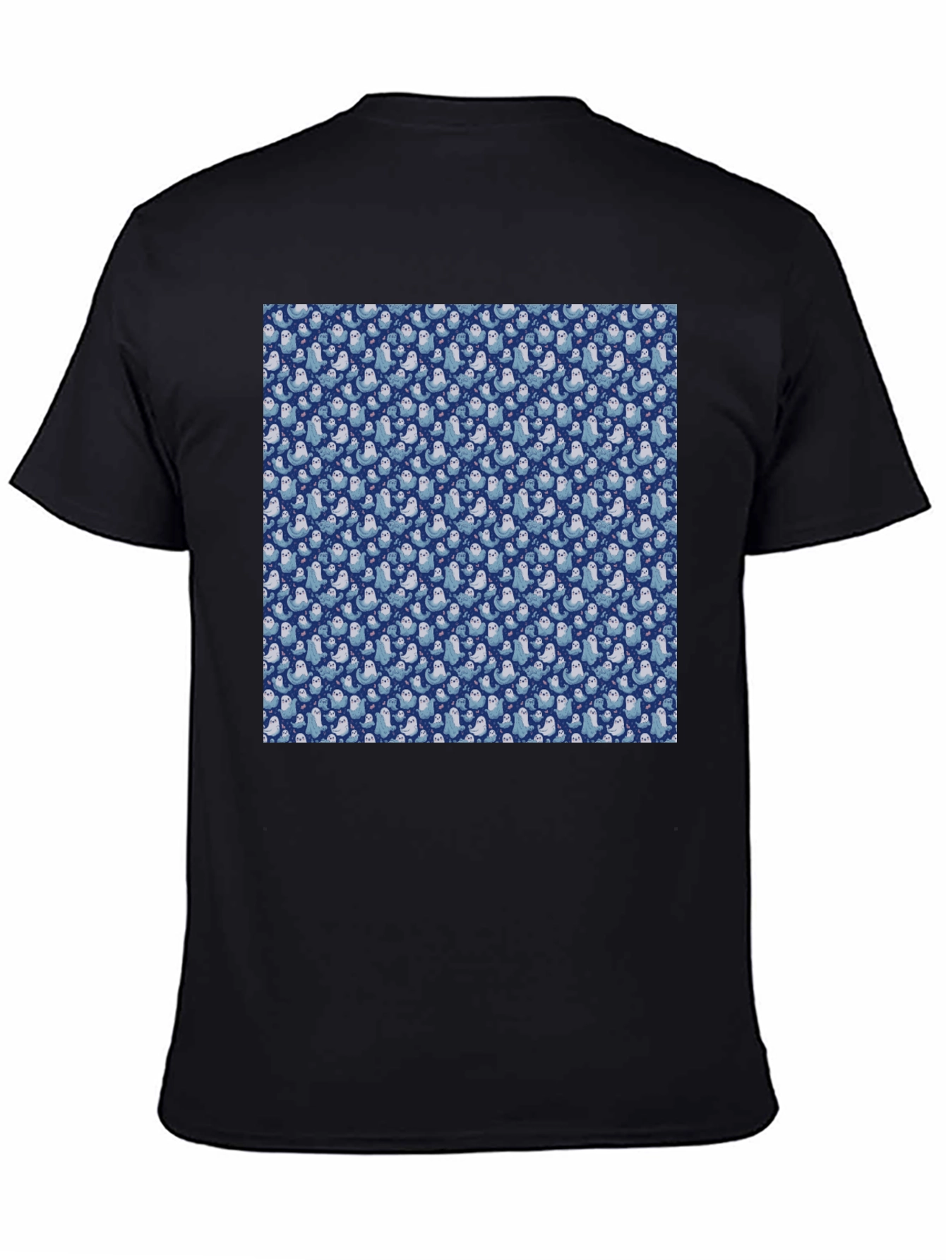 Seal Pattern Black T-Shirt