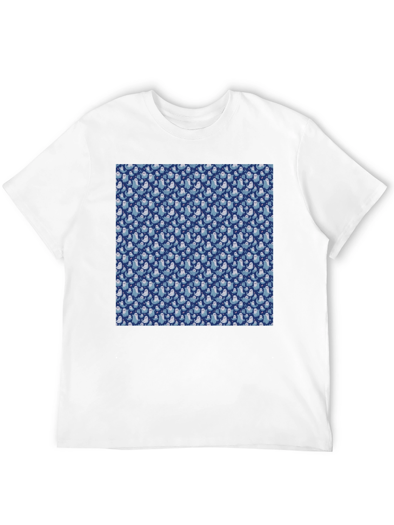 Seal Pattern Black T-Shirt