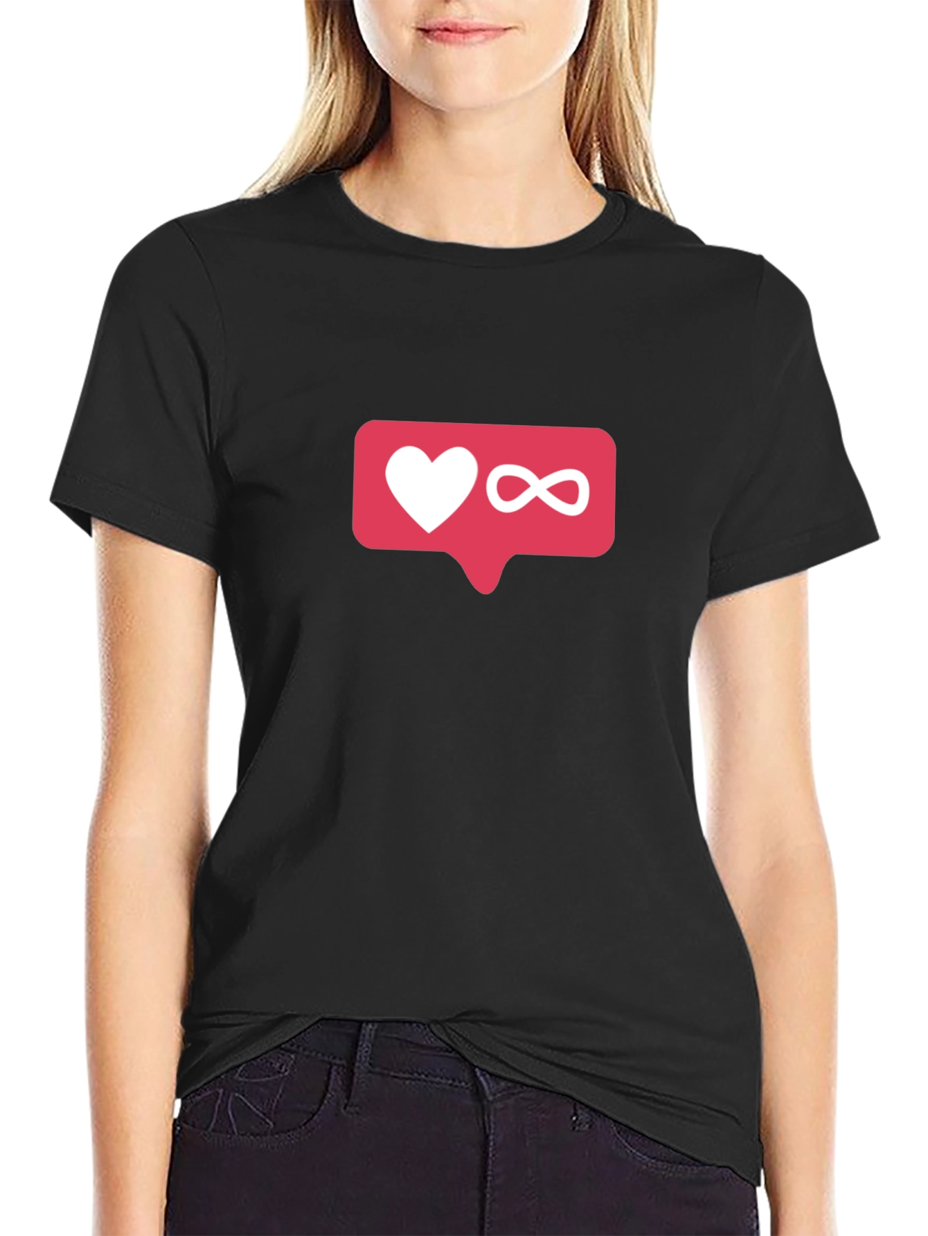 Love Infinity Graphic T-Shirt - Trendy Black Tee