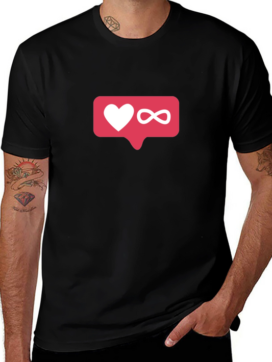 Love Infinity Graphic T-Shirt - Trendy Black Tee