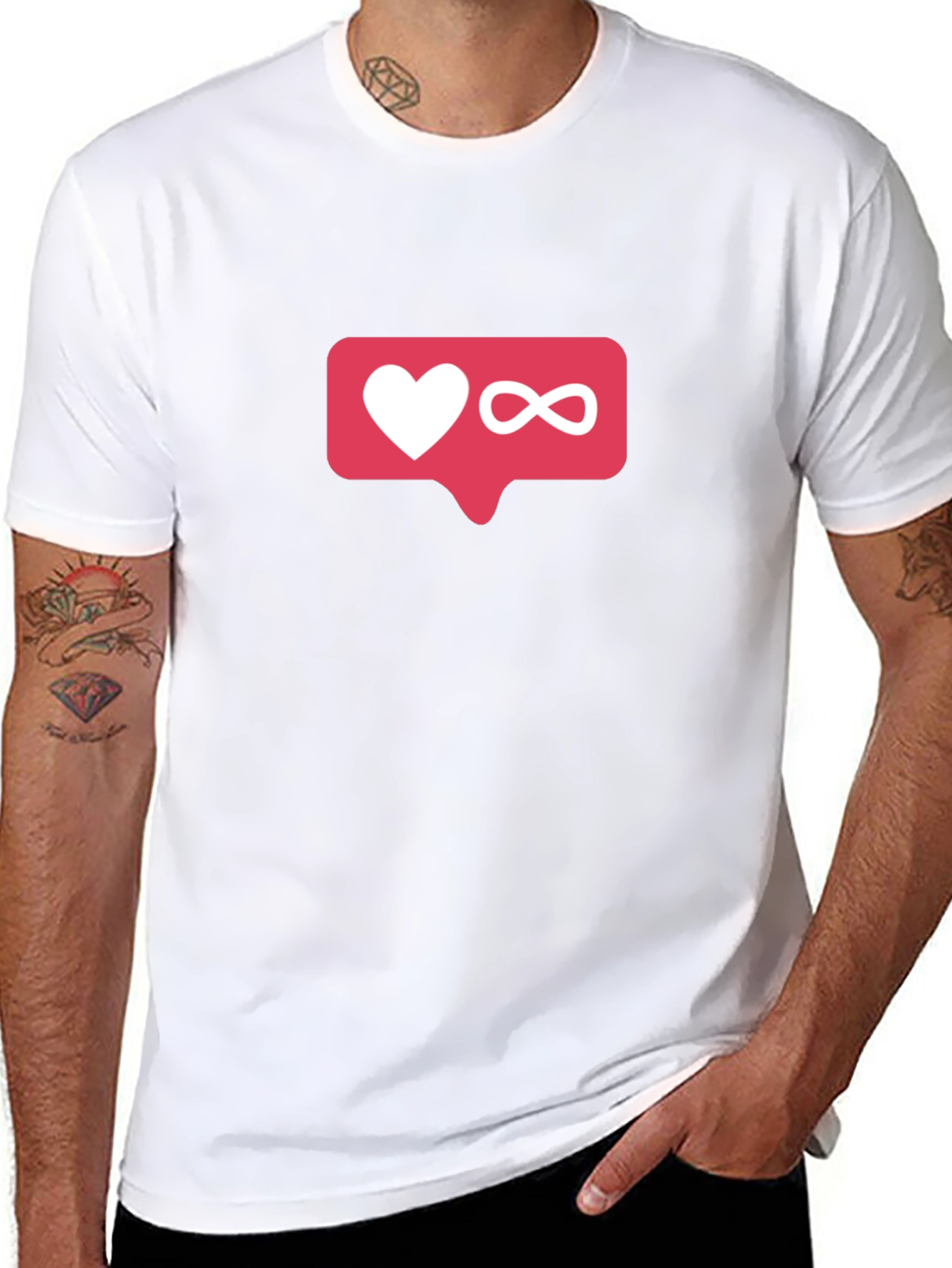 Love Infinity Graphic T-Shirt - Trendy Black Tee