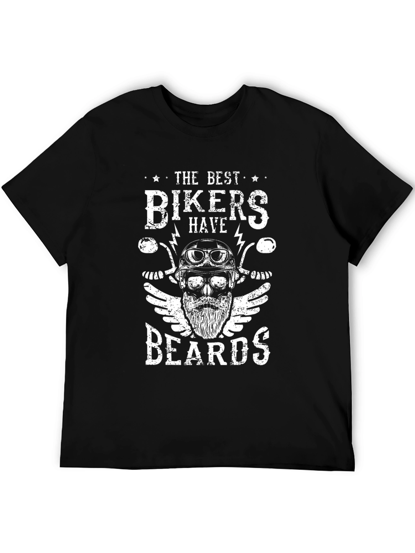 The Best Bikers Have Beards Black T-Shirt
