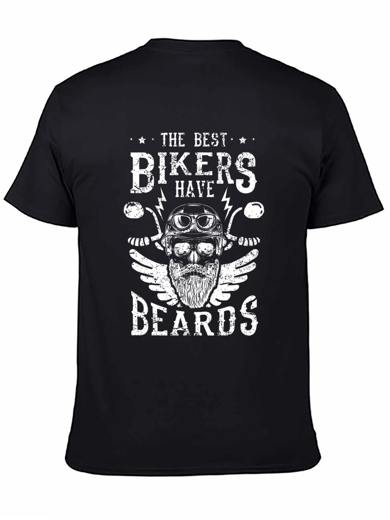 The Best Bikers Have Beards Black T-Shirt