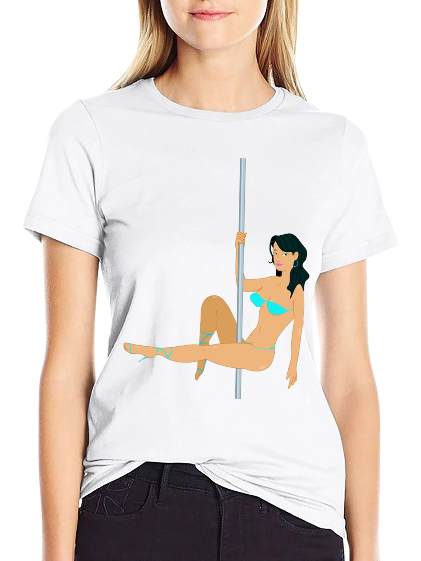 Novelty Pole Dancer T-Shirt - Funny Graphic Tee