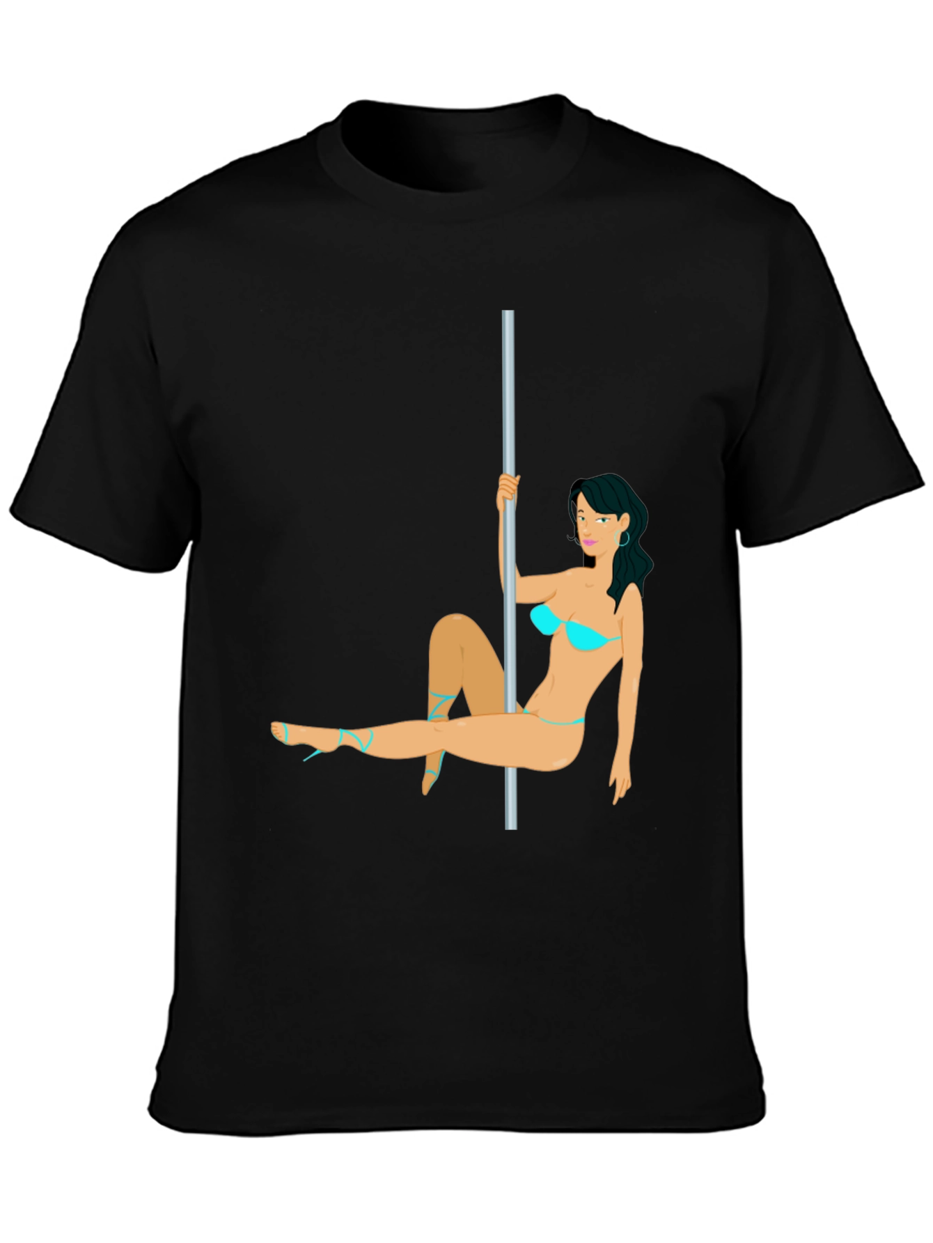 Novelty Pole Dancer T-Shirt - Funny Graphic Tee