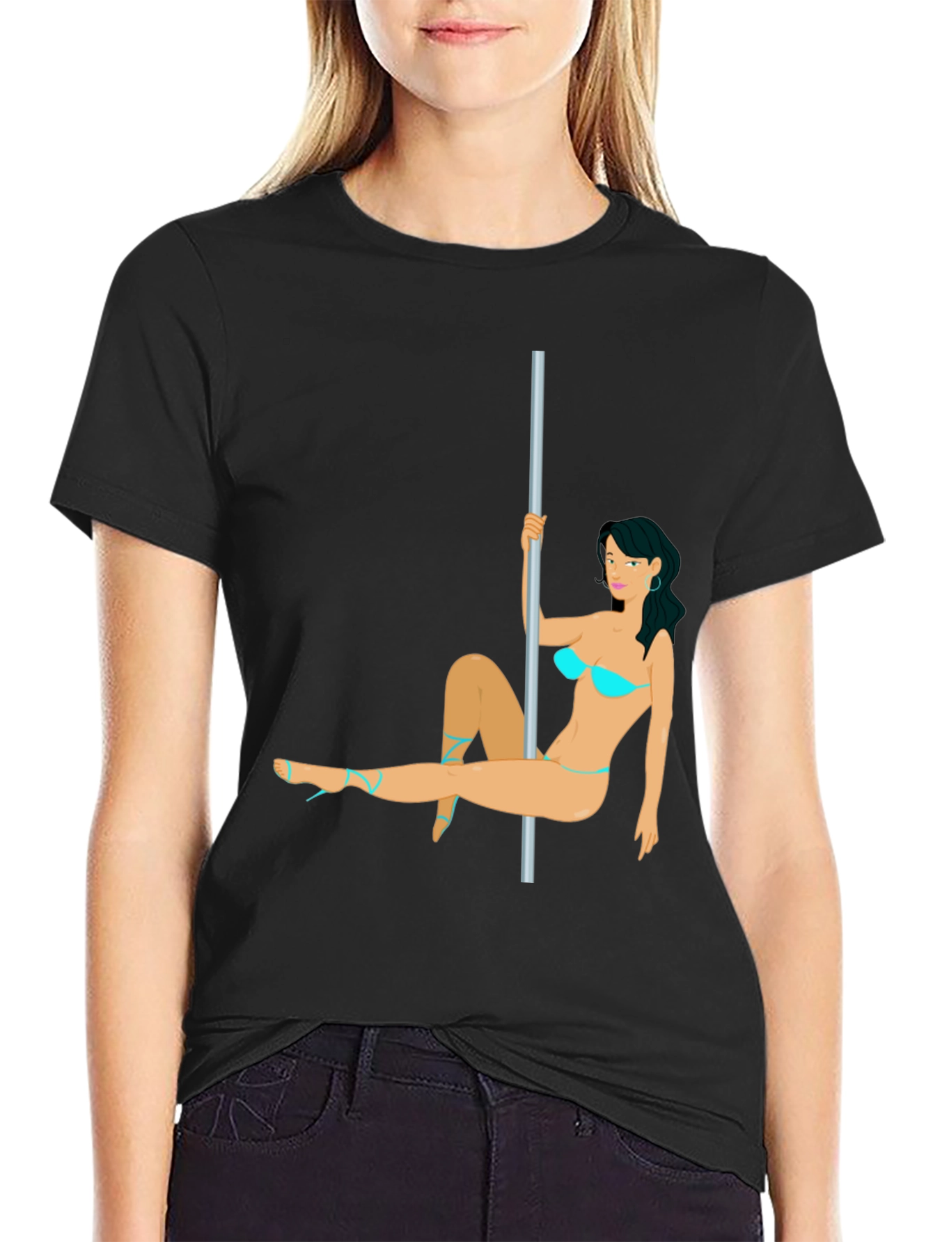 Novelty Pole Dancer T-Shirt - Funny Graphic Tee