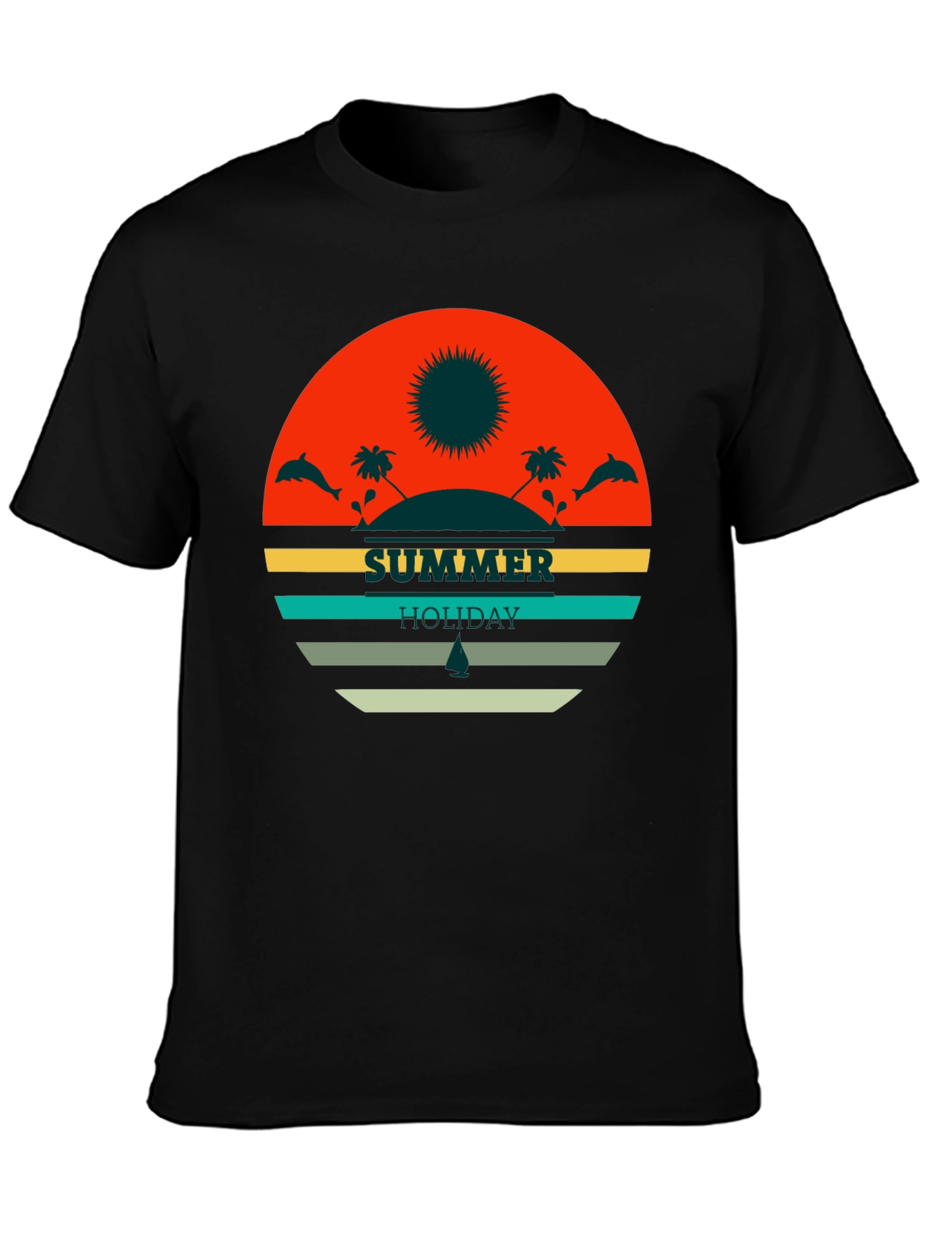 Summer Holiday Graphic Tee - Retro Beach Design