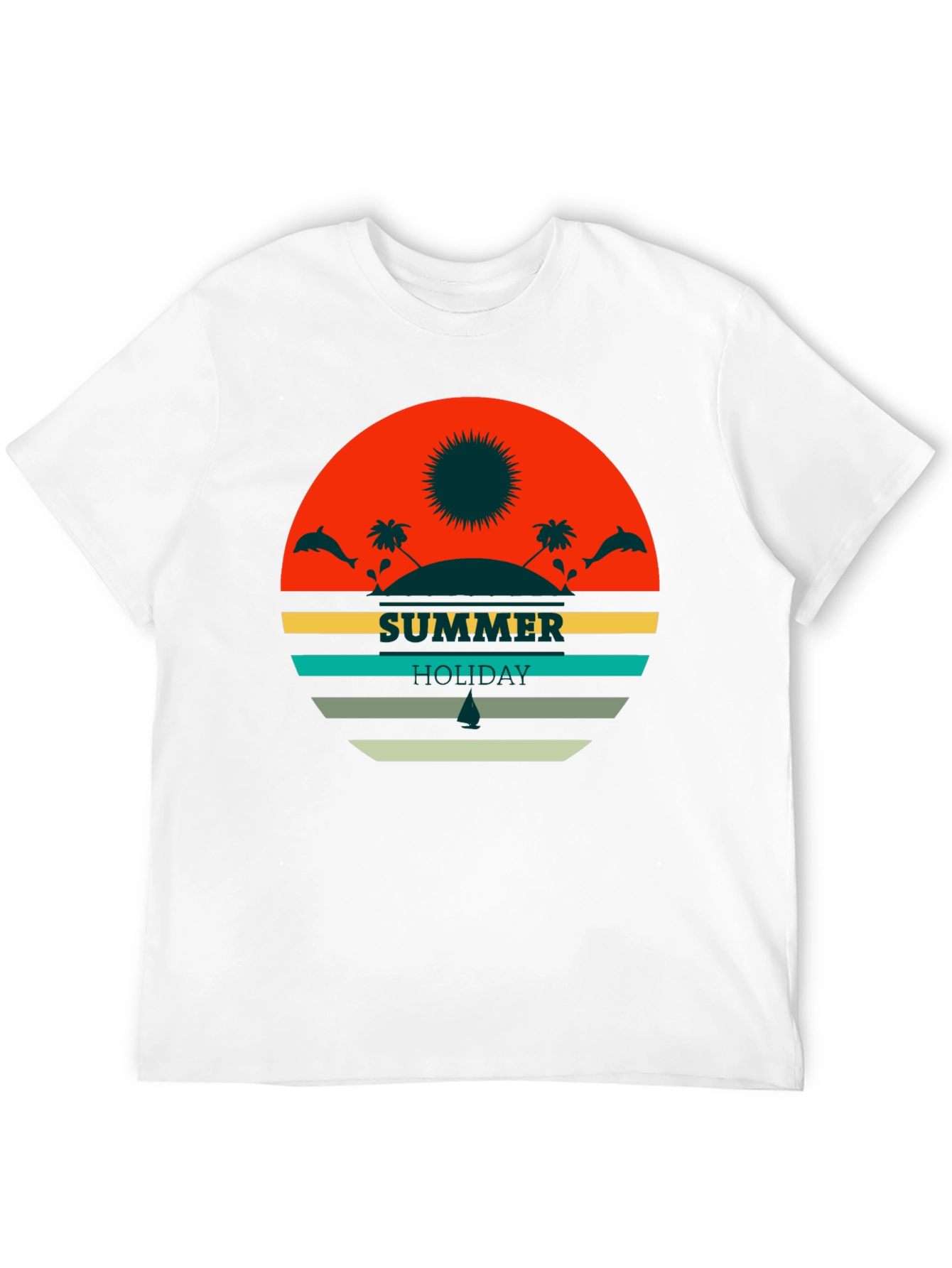 Summer Holiday Graphic Tee - Retro Beach Design