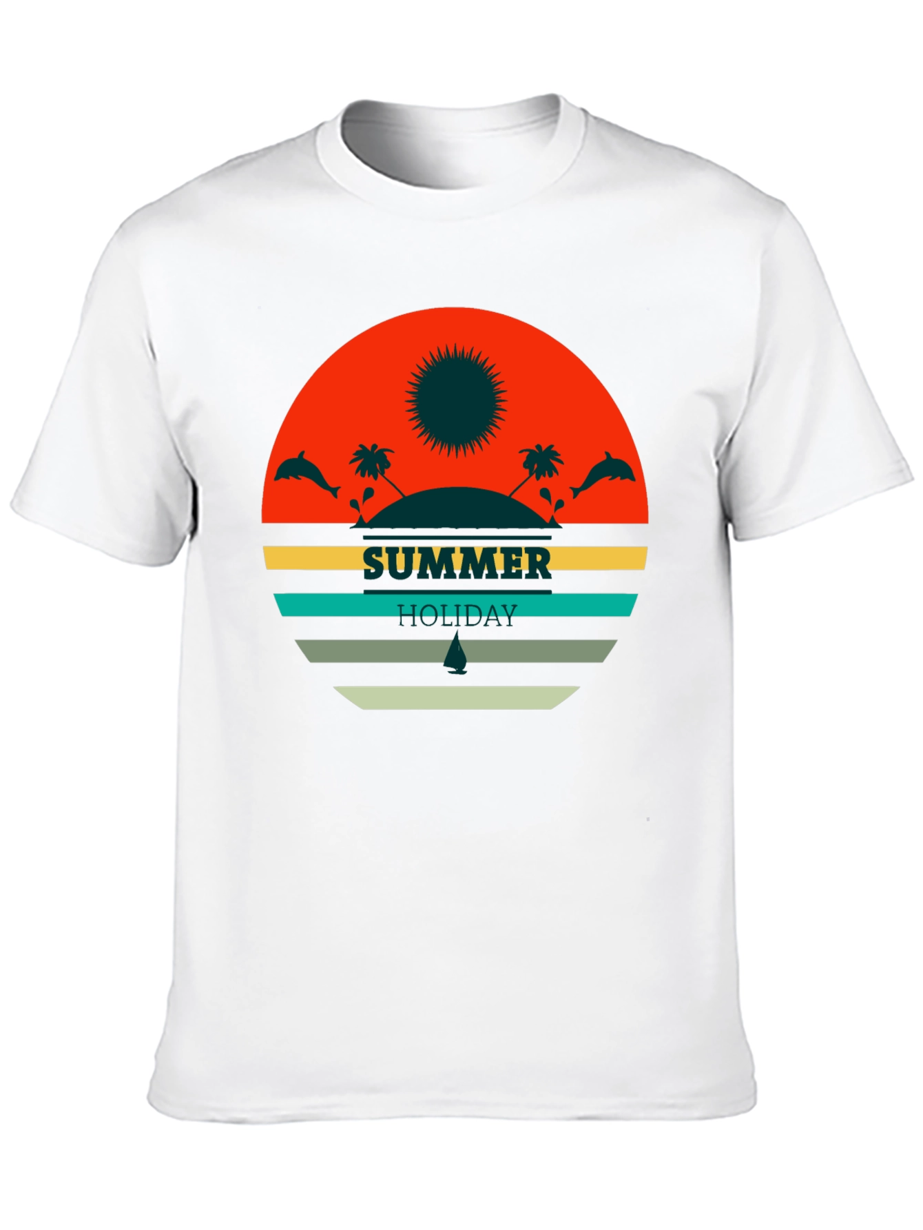 Summer Holiday Graphic Tee - Retro Beach Design