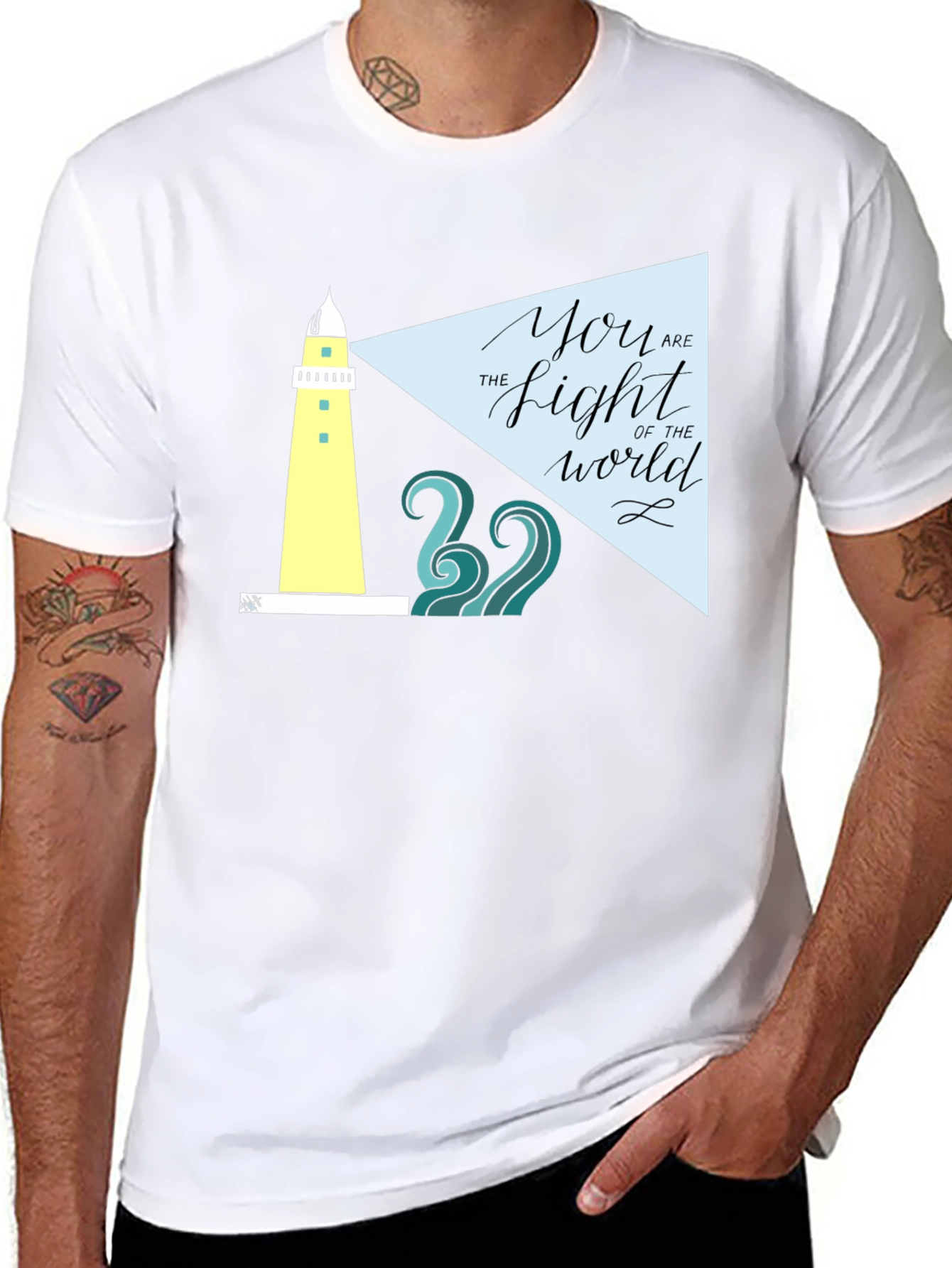 Lighthouse Graphic Tee - You Are The Light T-Shirt