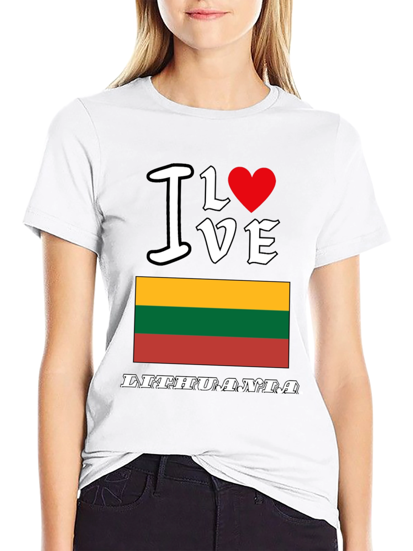 I Love Lithuania T-Shirt - Mens Black Tee