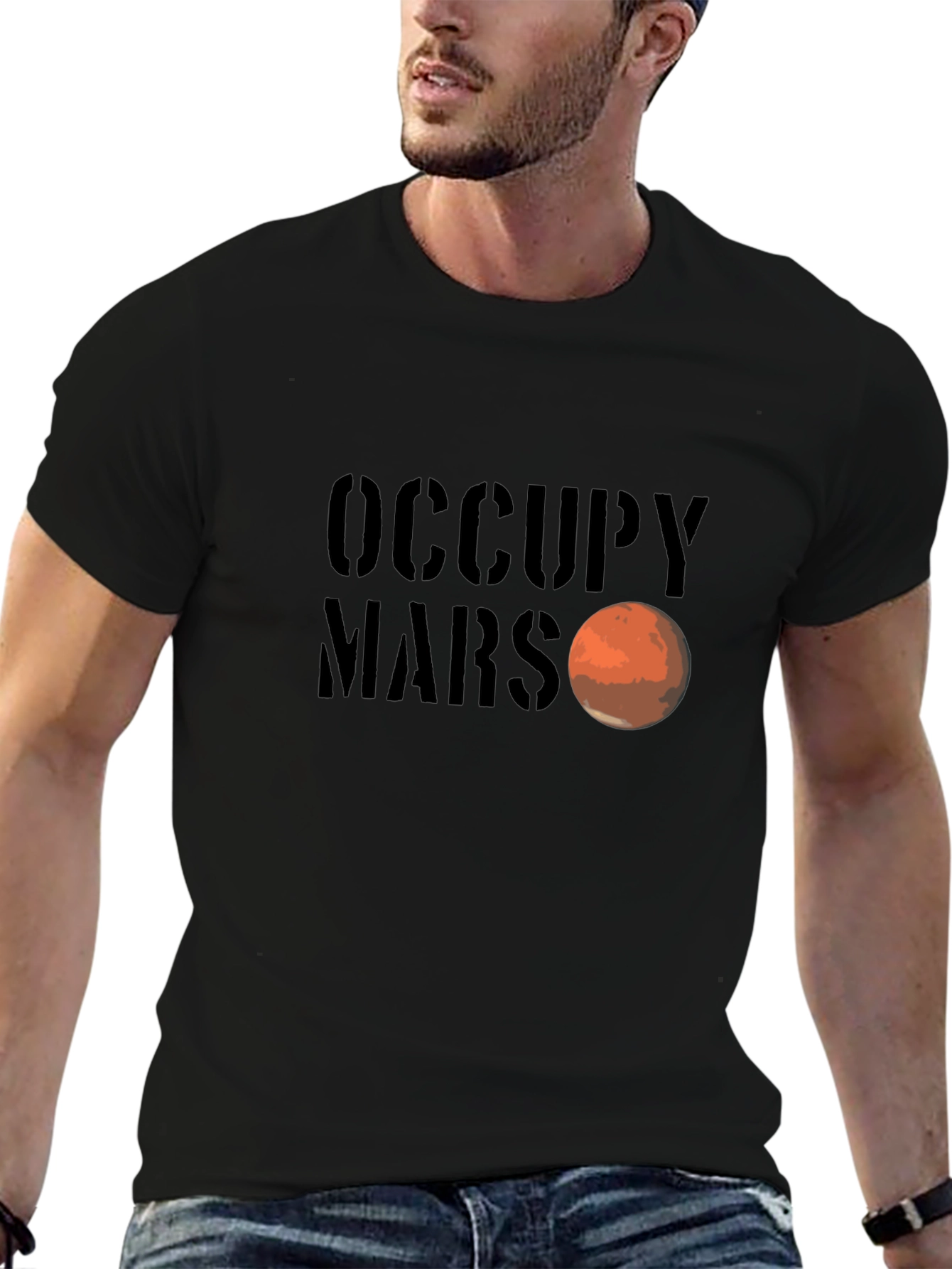 Occupy Mars Graphic Tee - Space Exploration T-Shirt