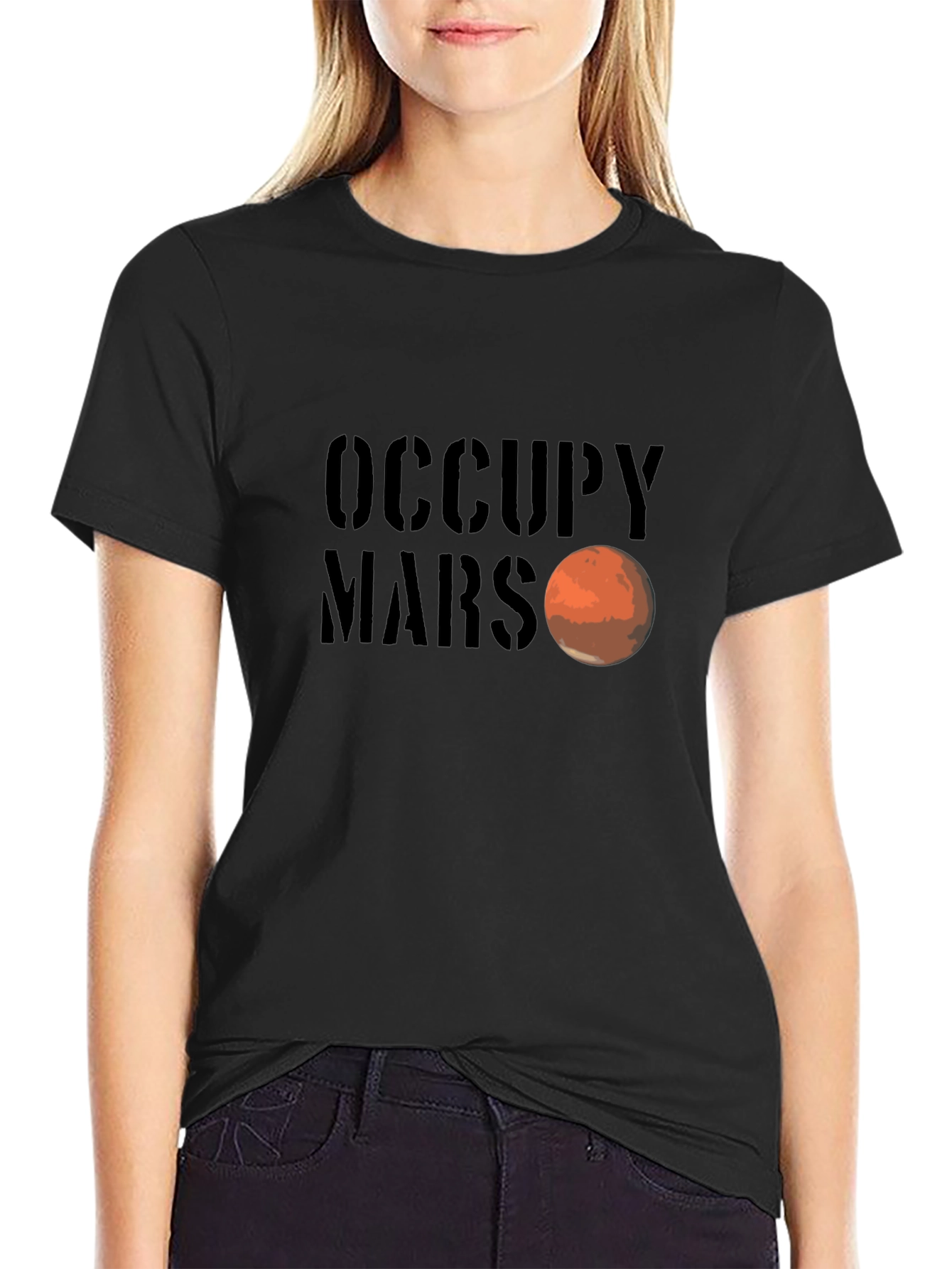 Occupy Mars Graphic Tee - Space Exploration T-Shirt