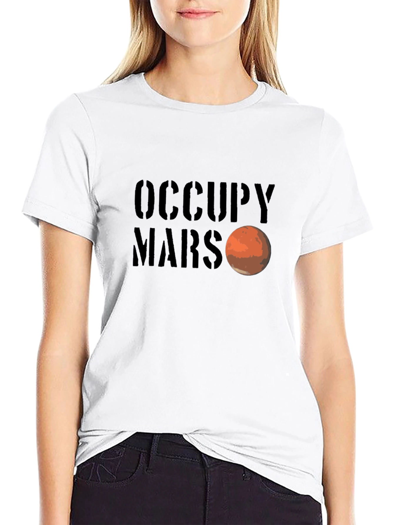 Occupy Mars Graphic Tee - Space Exploration T-Shirt
