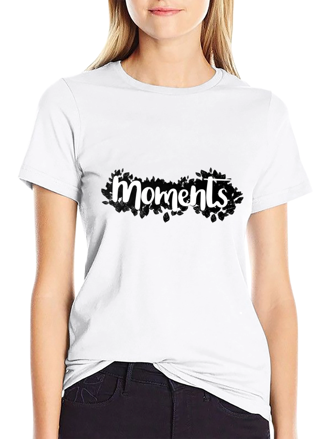 Moments Black Graphic T-Shirt - Stylish Casual Wear