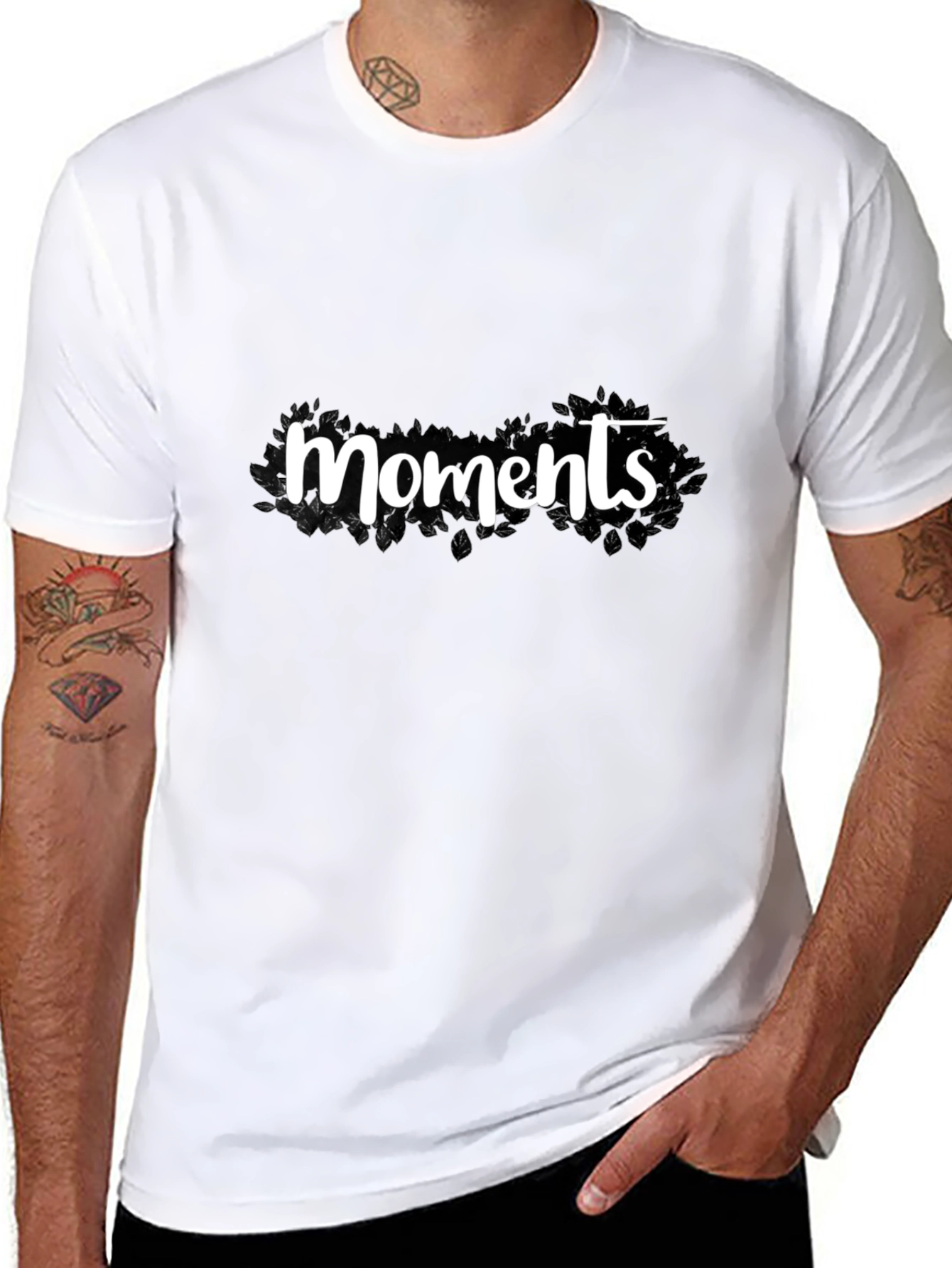 Moments Black Graphic T-Shirt - Stylish Casual Wear