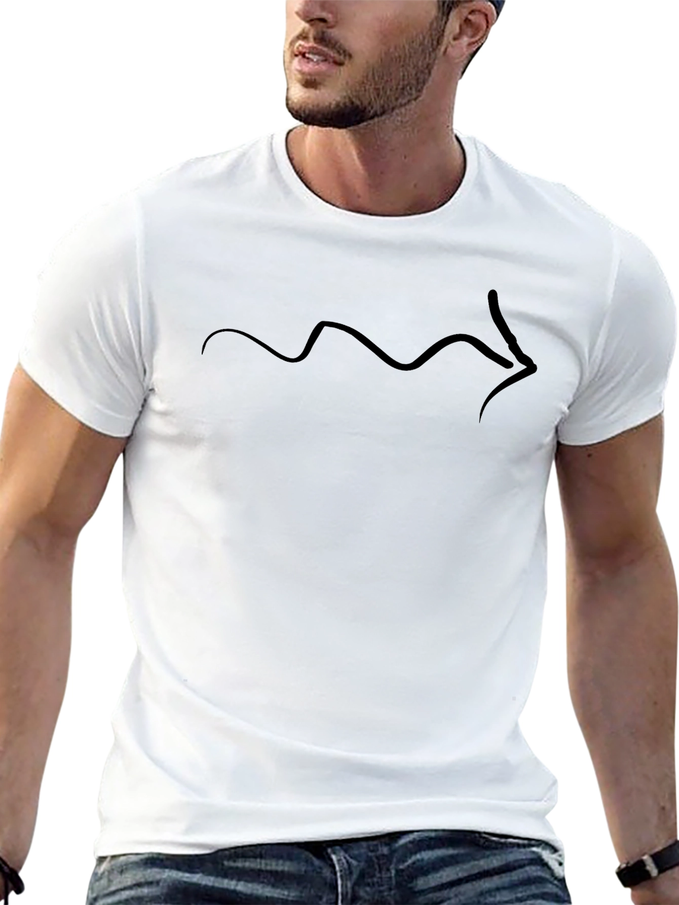Minimalist Arrow Tee - Stylish Graphic T-Shirt