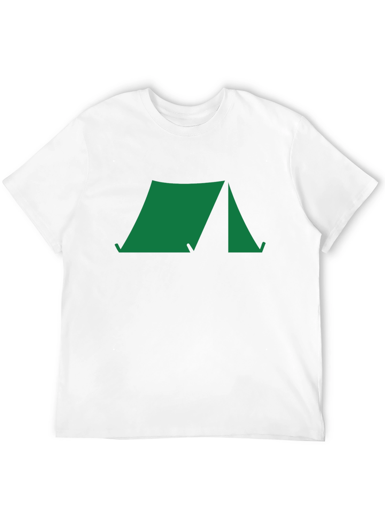 Green Tent Graphic Black T-Shirt