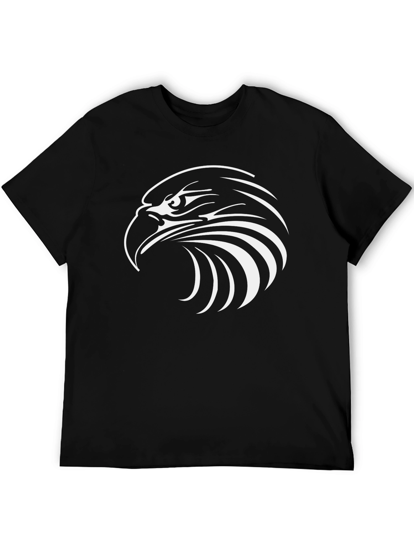 Bold Eagle Graphic Tee - Black Cotton Blend