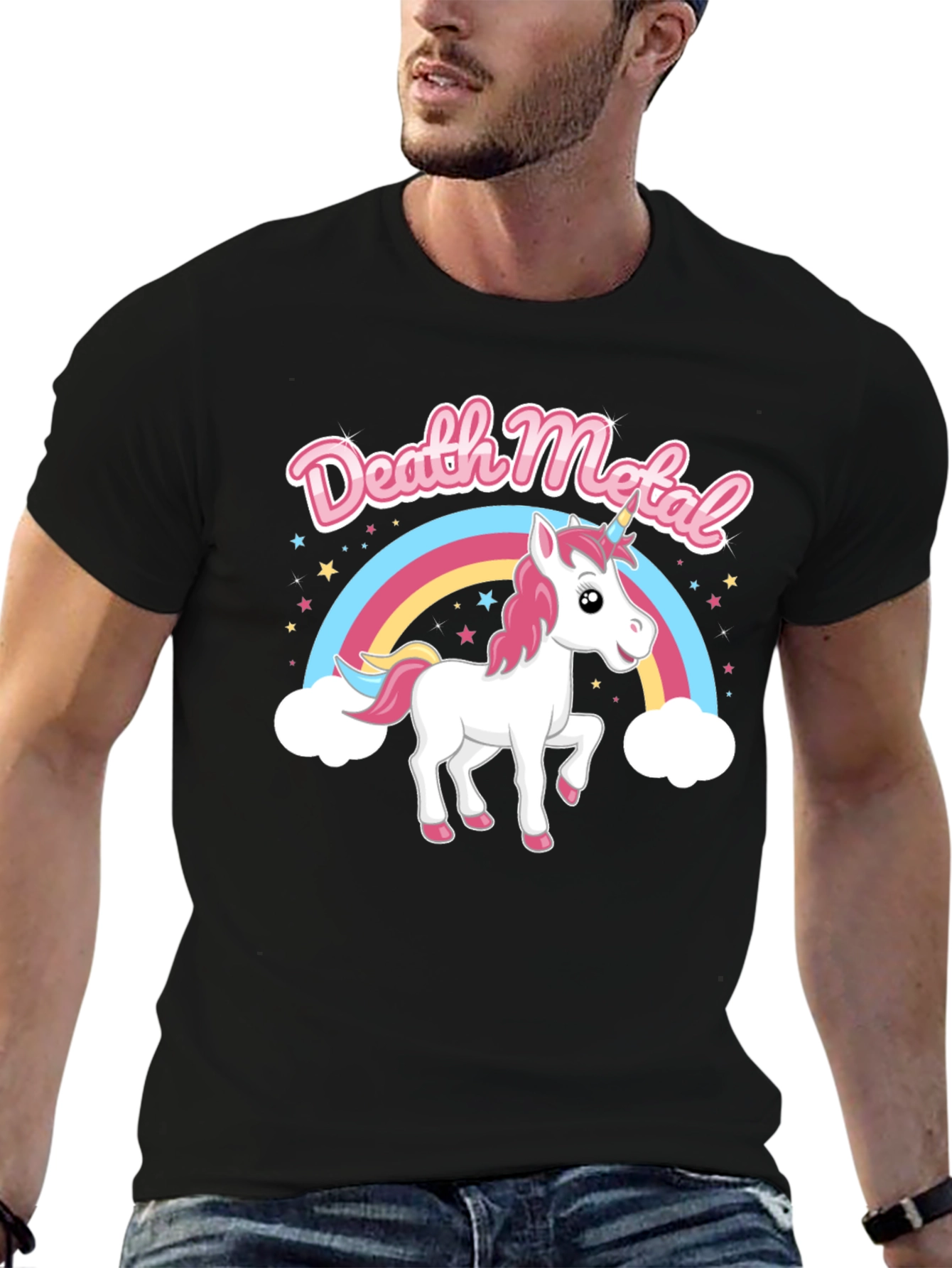 Death Metal Unicorn Rainbow T-Shirt