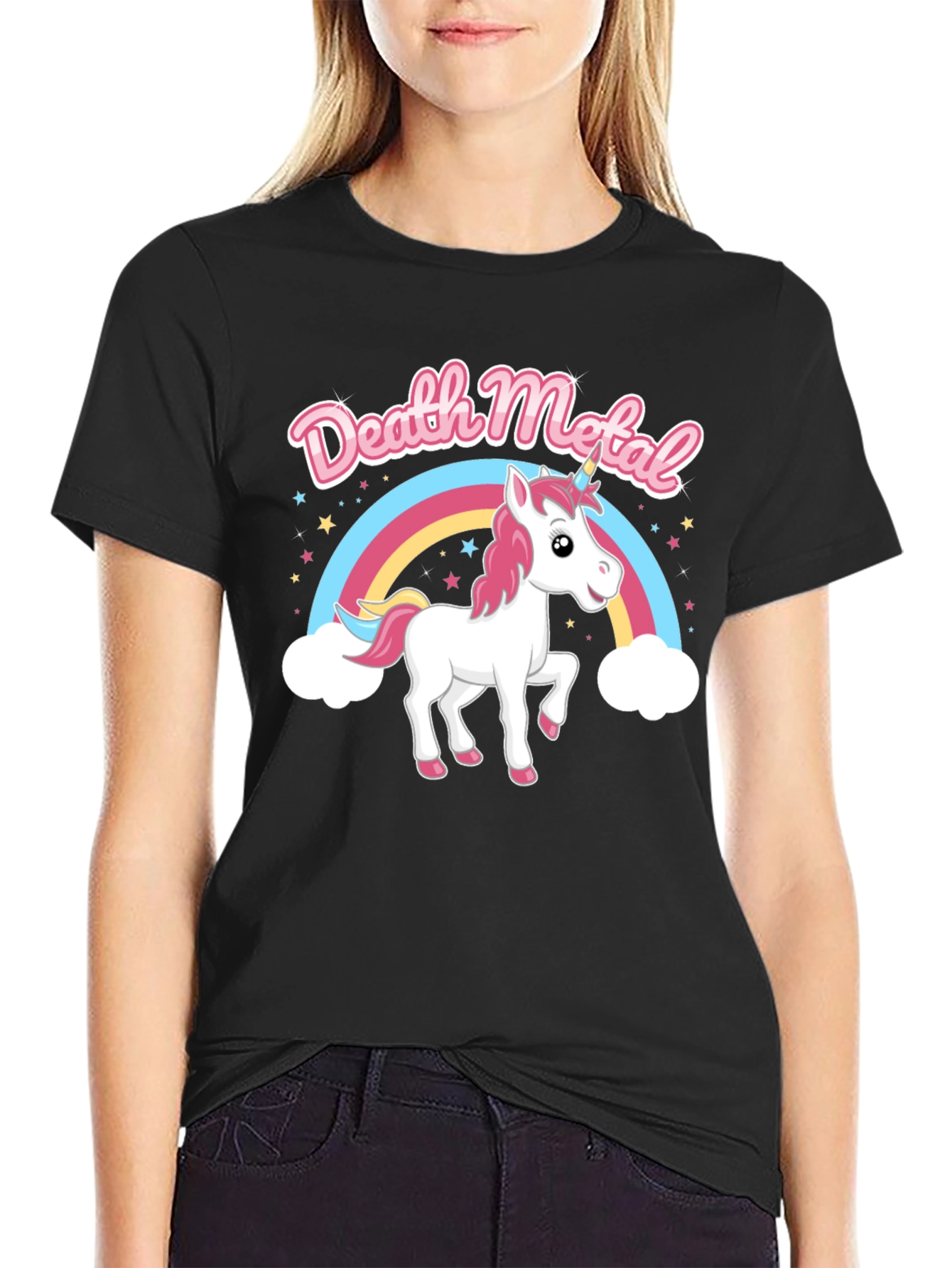 Death Metal Unicorn Rainbow T-Shirt