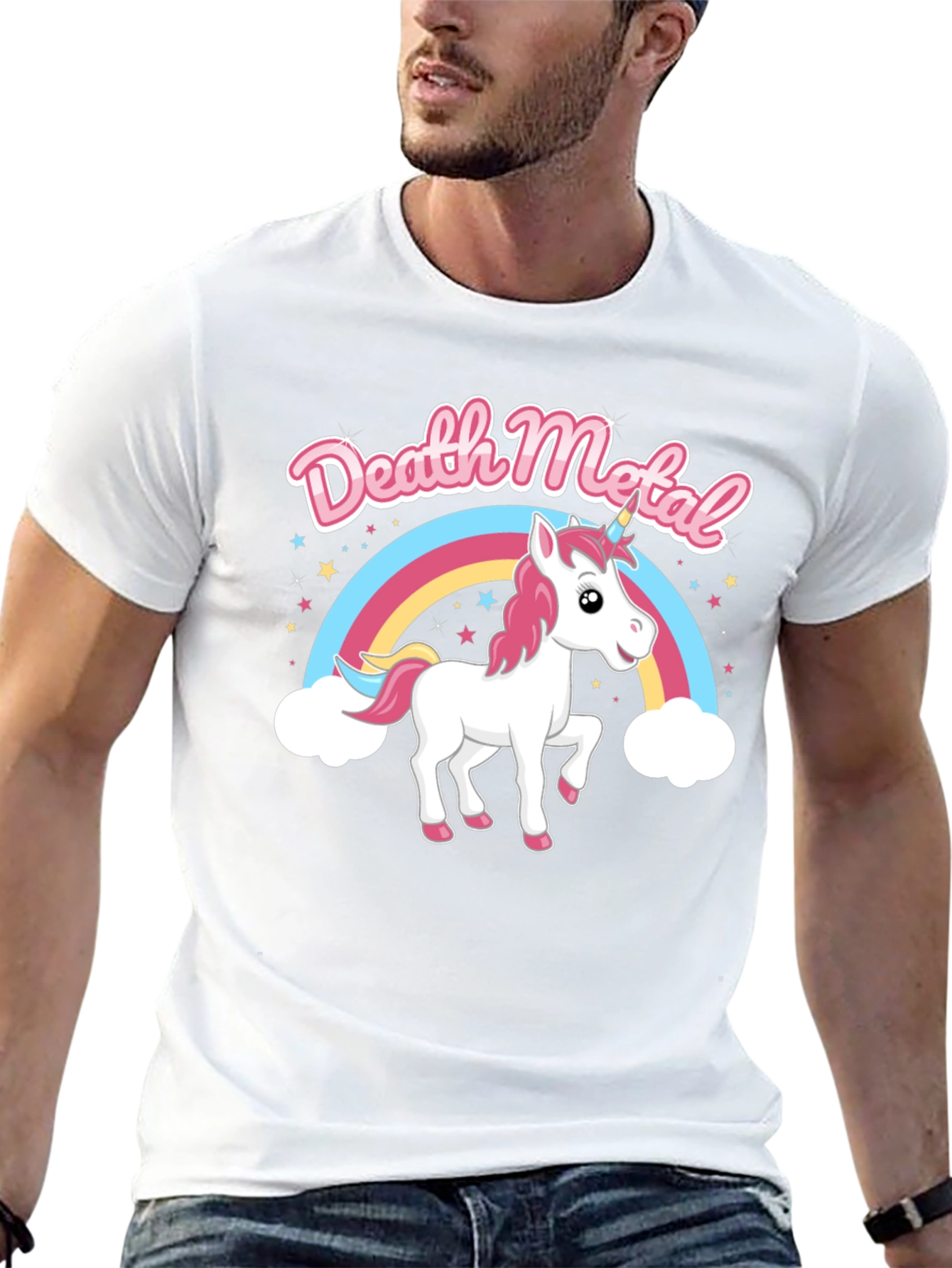 Death Metal Unicorn Rainbow T-Shirt