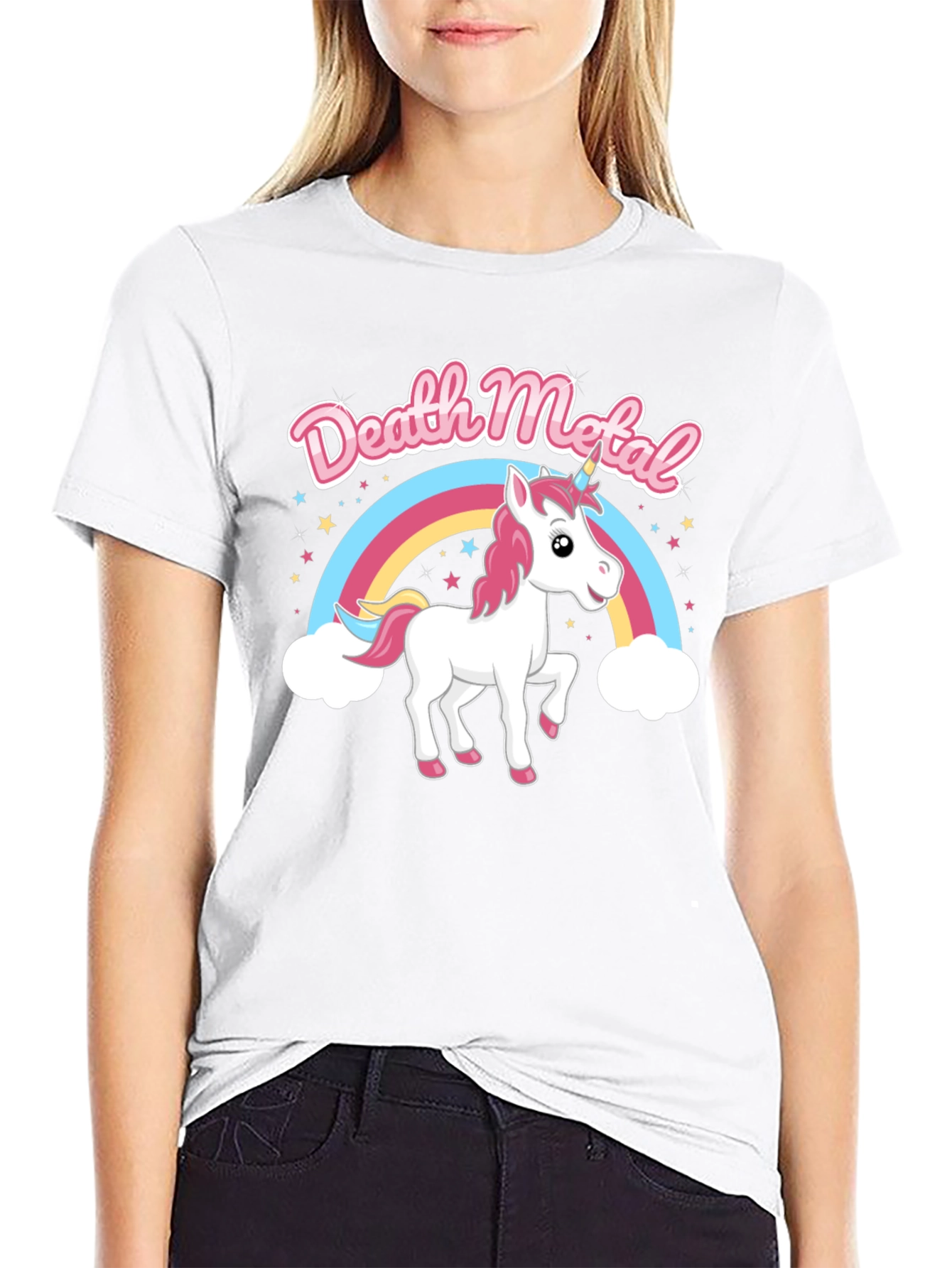 Death Metal Unicorn Rainbow T-Shirt