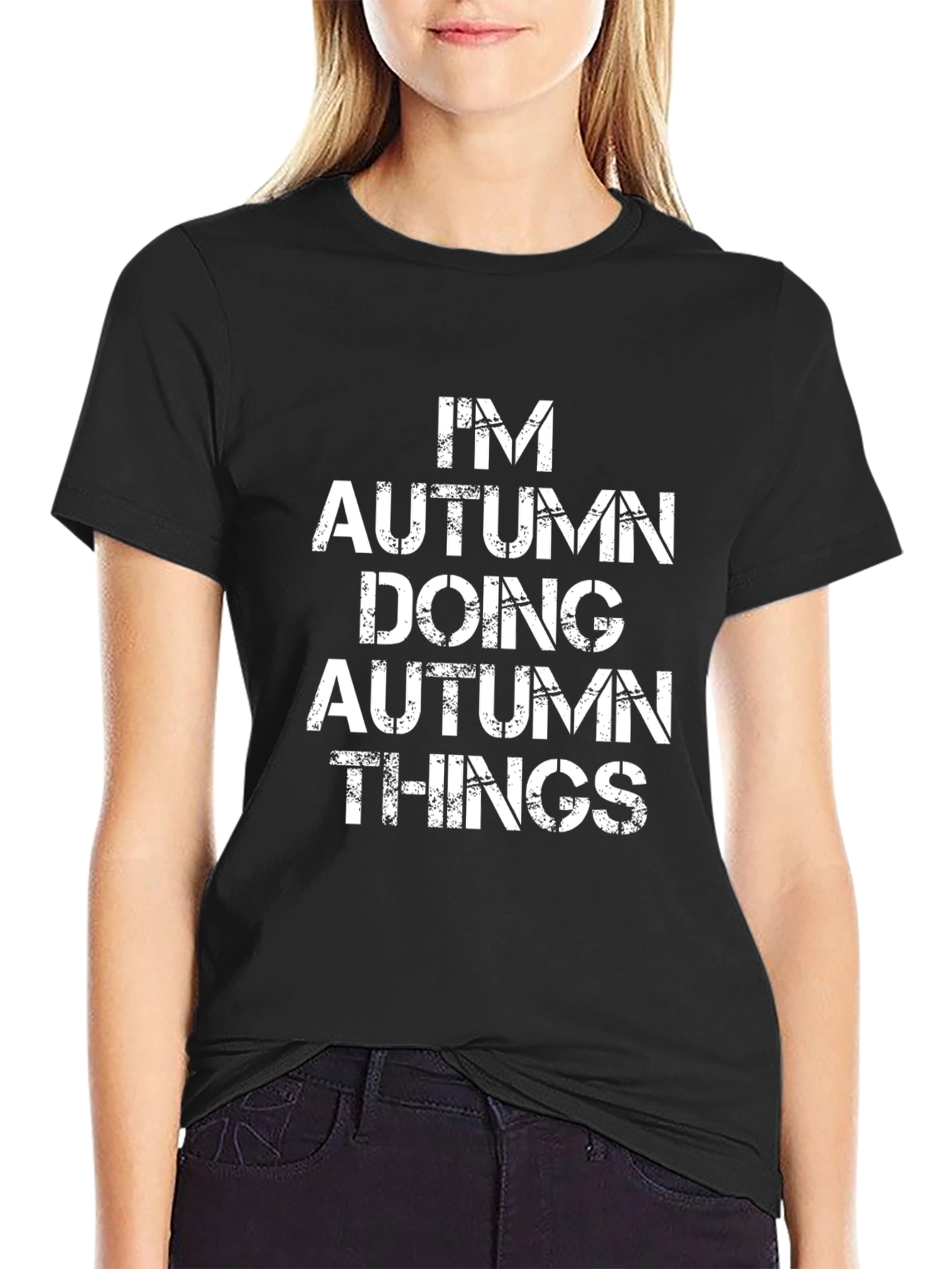 Im Autumn Doing Autumn Things Black T-Shirt
