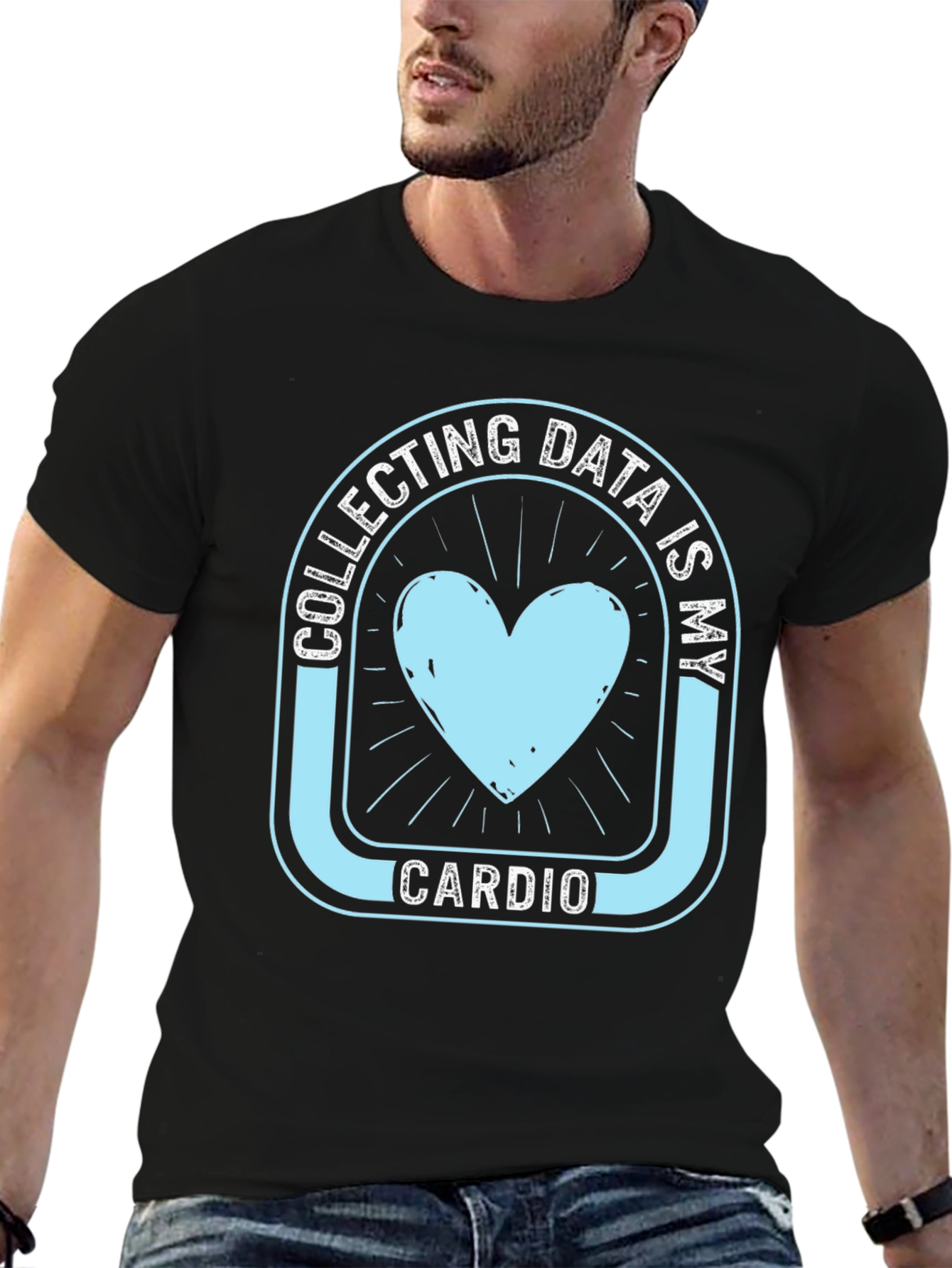 Data Collection Heart Cardio Graphic T-Shirt