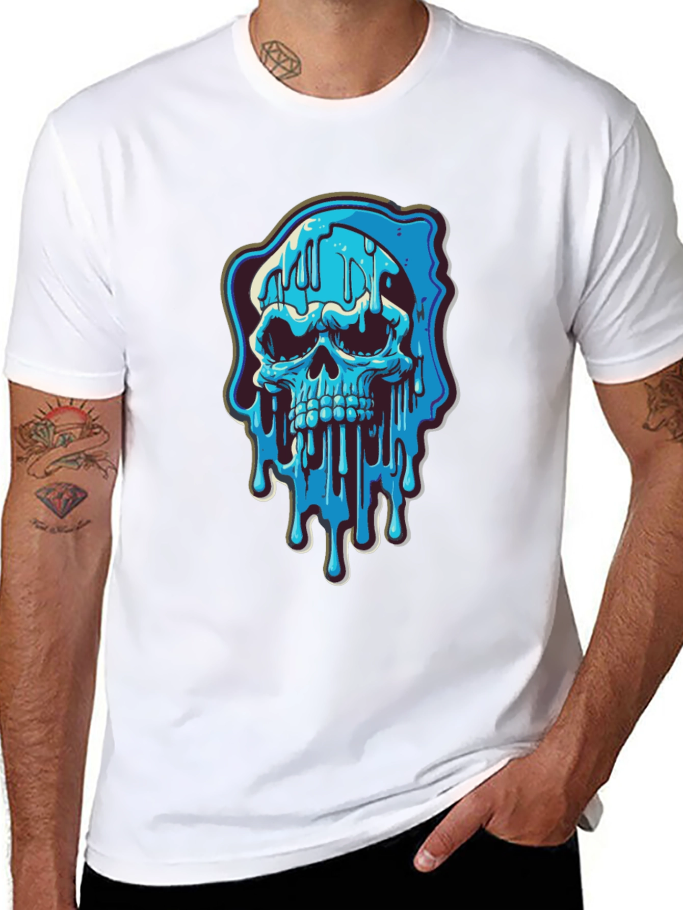 Melting Skull Graphic Tee
