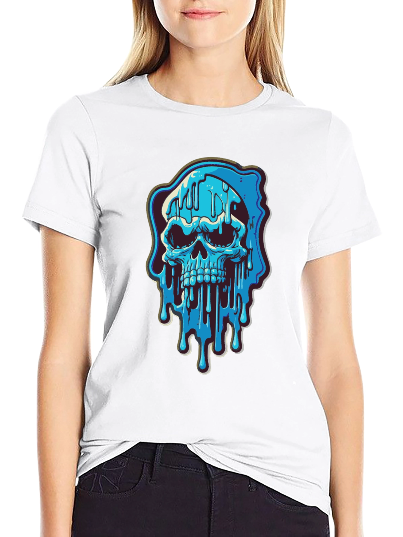 Melting Skull Graphic Tee