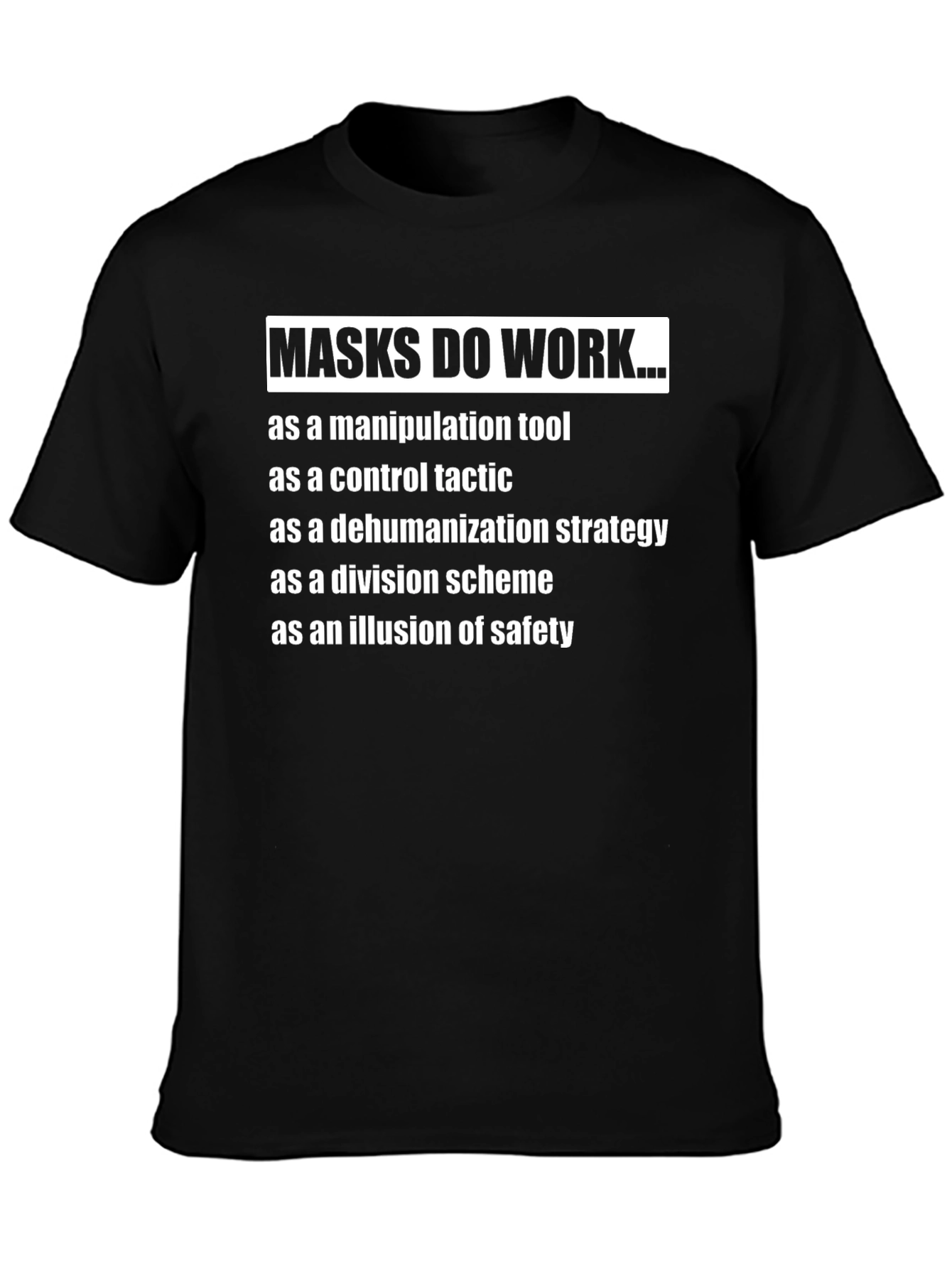 Masks Do Work... Anti-Mask T-Shirt